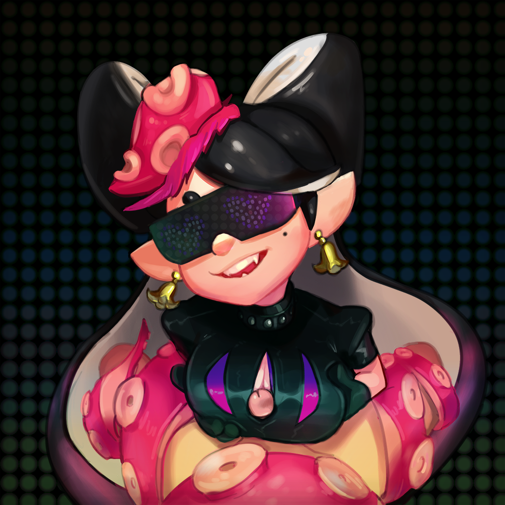 between_breasts breasts callie_(splatoon) center_opening cleavage heart hypno_shades_(splatoon) mind_control nintendo octo_callie paizuri penis pov purple-tinted_eyewear smooth_skin splatoon splatoon_2 squid_sisters sunglasses tentacle_hair tinted_eyewear