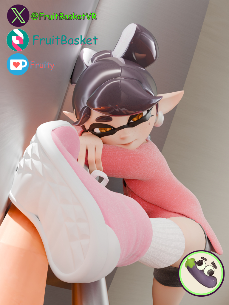 3d blender callie_(splatoon) fruity_(artist) nintendo splatoon tagme