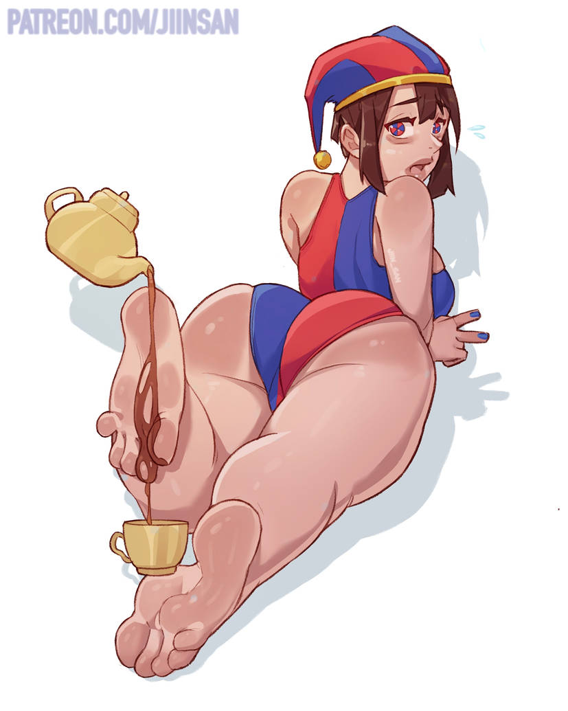 1girls, 2026, anus, areola, ass, ass focus, big ass, big breasts, big thighs, breasts, brown hair, bubble ass, bubble butt, dialogue, feet, feet fetish, feet focus, feet up, female, foot fetish, foot focus, gigantic ass, gigantic thighs, glass, glitch productions, gloves, gooseworx, huge ass, huge thighs, human, jester, jester cap, jester costume, jester girl, jester hat, jester outfit, jiinsan, large ass, nail polish, nails painted, nipples, oversized ass, oversized butt, pomni, pomni (the amazing digital circus), presenting feet, pussy, round ass, short hair, straight, tadc, the amazing digital circus, thick ass, thick thighs, thighs, white body, wide hips, wide thighs
