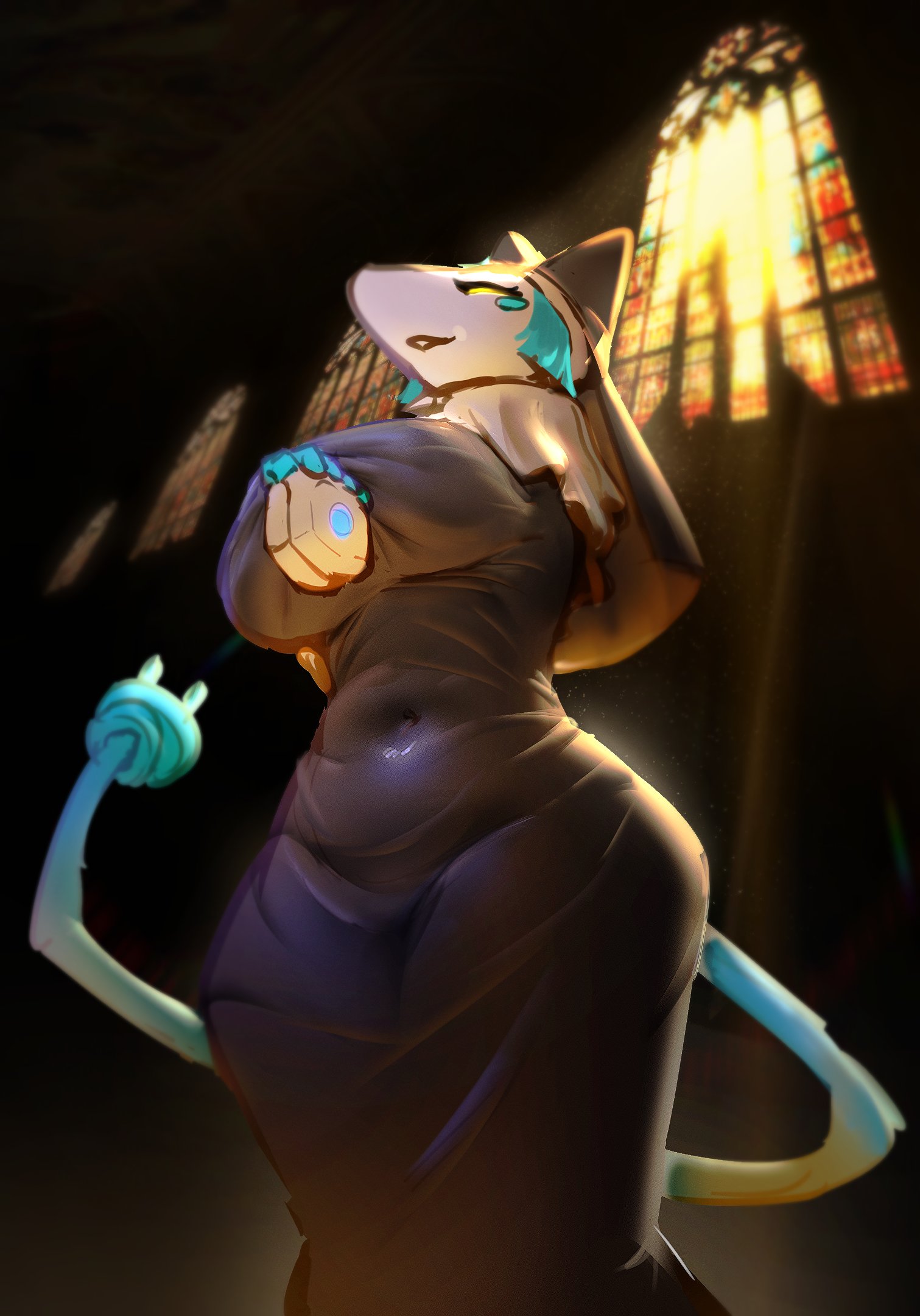 1girls, 2026, austinarts4, breasts, deltarune, deltarune chapter 2, deltarune chapter 5, female, female only, nun, nun outfit, tagme, tasque manager (deltarune), tasque manager (nun), thighs