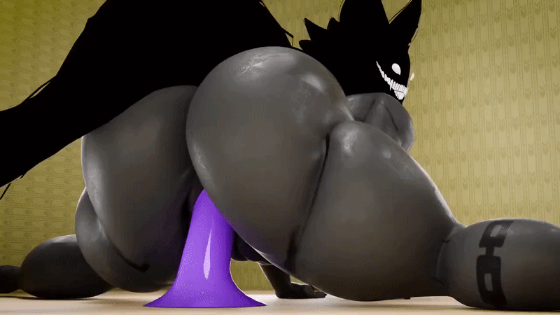 16:9, 3d, 3d (artwork), 3d animation, animated, babymoonart, big butt, butt, butt jiggle, digital media (artwork), dildo, female, female focus, female only, humanoid, jiggling, karelia (ace rattman), karelia (acerattman), sex toy, smiler (the backrooms), solo, solo female, tail, the backrooms, widescreen