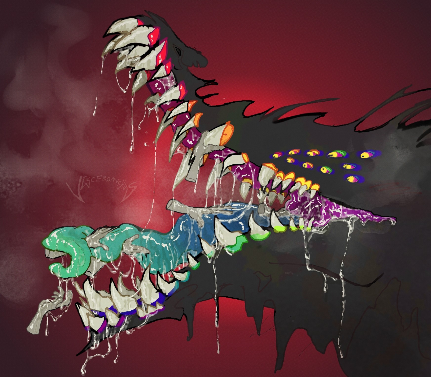 artist upload, bedroom eyes, big tongue, breath, creature, creatures of sonaria, disembodied hands, drool, drooling, drooling tongue, eldritch, eldritch horror, excessive saliva, fanart, fangs, ghost hands, goreganthus, hand, hands, hands in mouth, imminent vore, licking, long tongue, male, maw, mawplay, mawshot, messy, monster, mouthplay, oral fixation, prehensile tongue, saliva, scary, slobber, sloppy, solo feral, squishy, tasting, teeth, teratophilia, tongue, tongue out, tongue wrap, toothy, touching, visceronychus, vore, wet, wet and messy, xenophilia