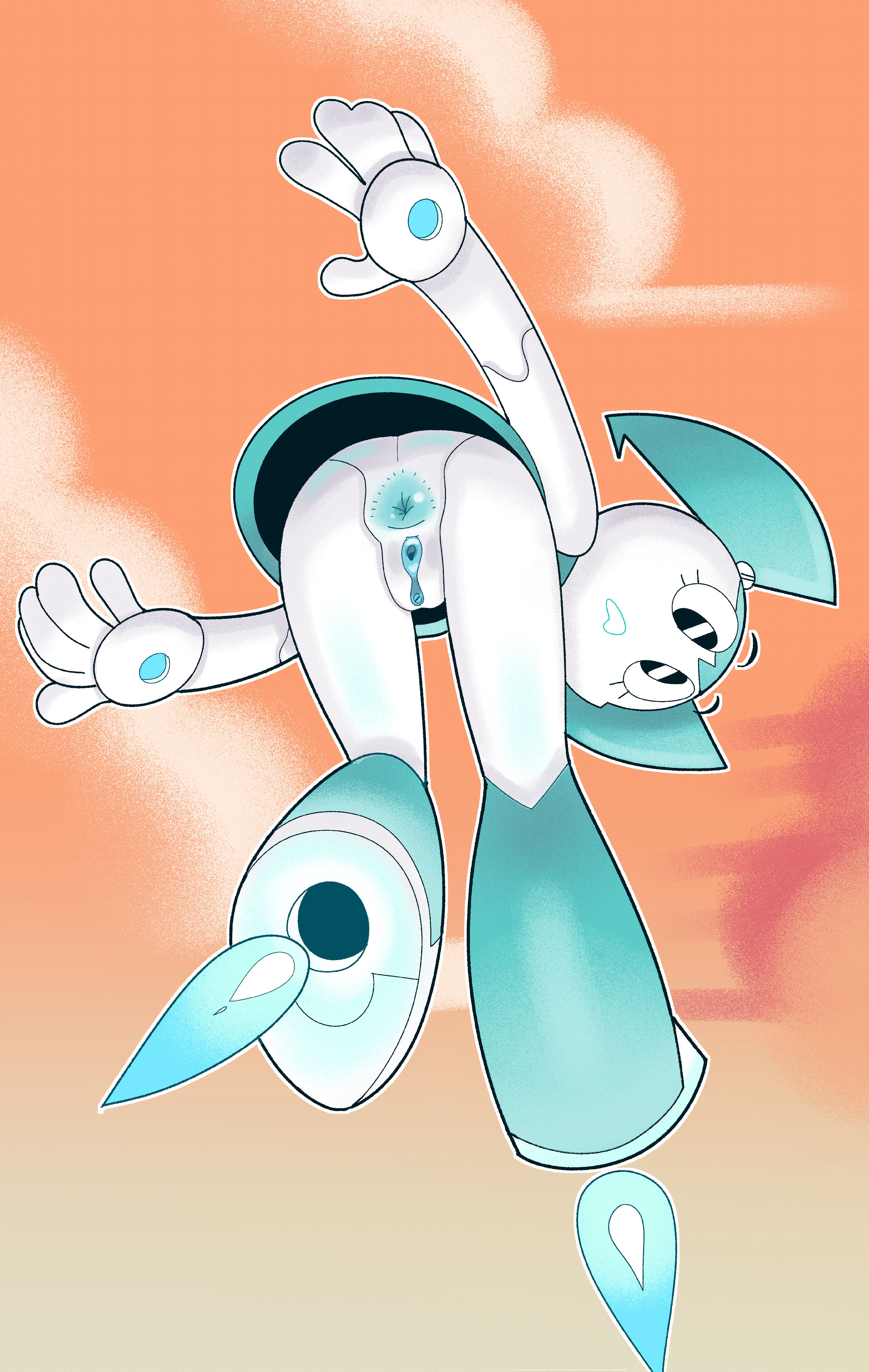 1girls, anus, blue anus, blue hair, blue pussy, blue skirt, clothing, dogma, dogmalord, female, high resolution, highres, jenny wakeman, my life as a teenage robot, nickelodeon, no panties, nonsexual, nonsexual nudity, pussy, robot, robot girl, robot humanoid, skirt, solo, solo female, vagina, white skin