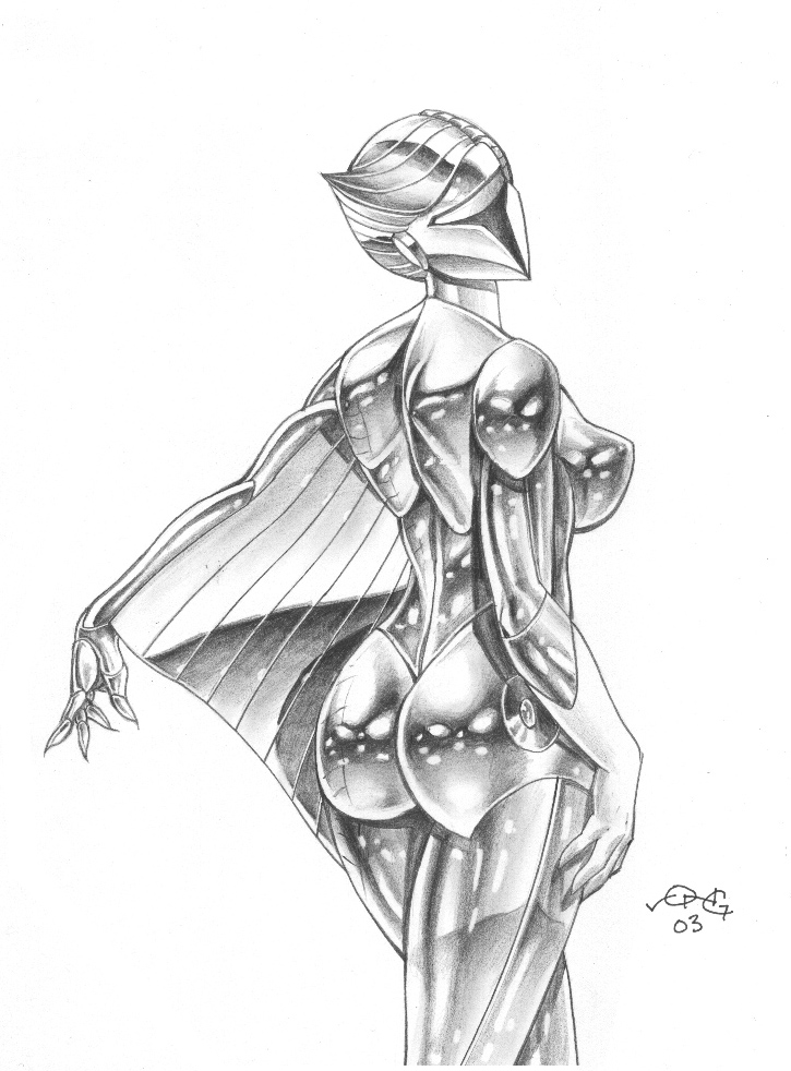 1girls 2003 artist_request ass female female_only monochrome silverhawks solo steelheart tagme