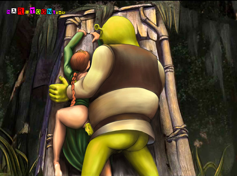 1boy 1girls against_the_wall against_wall anus ass bottomless brown_hair clothed dreamworks from_behind green_skin hardtoon.com human human_fiona outdoors partially_clothed penis princess princess_fiona princess_fiona_(human) pussy rape royalty shrek shrek_(film) shrek_(series) size_difference straight vaginal vaginal_penetration vaginal_sex