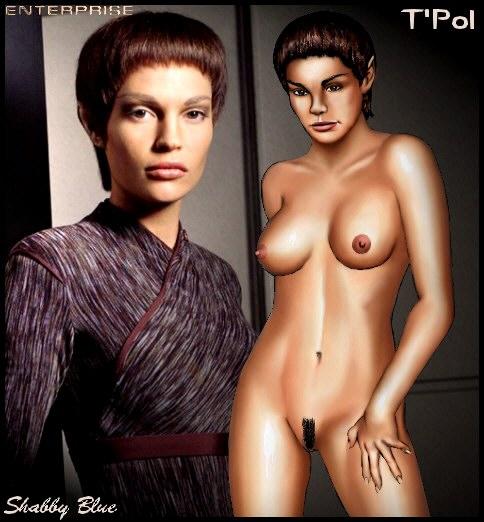 abs alien artist_name breasts character_name female front_view humanoid jolene_blalock mop_top navel nipples nude pointy_ears pubes shabby_blue star_trek star_trek_enterprise t'pol vulcan_(species)