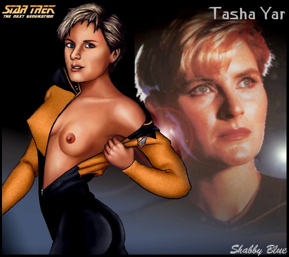 artist_name breast character_name combadge denise_crosby female human natasha_yar nipple nipple_bulge shabby_blue star_trek star_trek_the_next_generation starfleet_insignia starfleet_uniform undressing