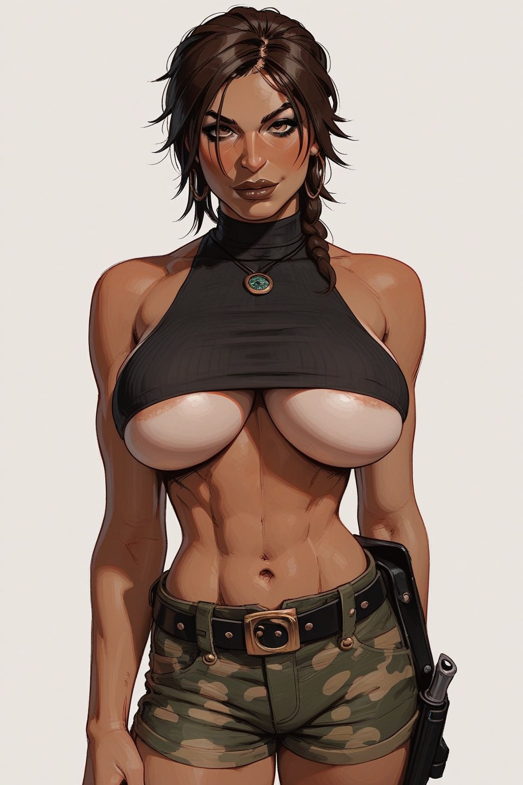 ai_generated crop_top lara_croft lara_croft_(classic) saucy_trove tagme tan tan-skinned_female tan_body tan_skin tanline tomb_raider