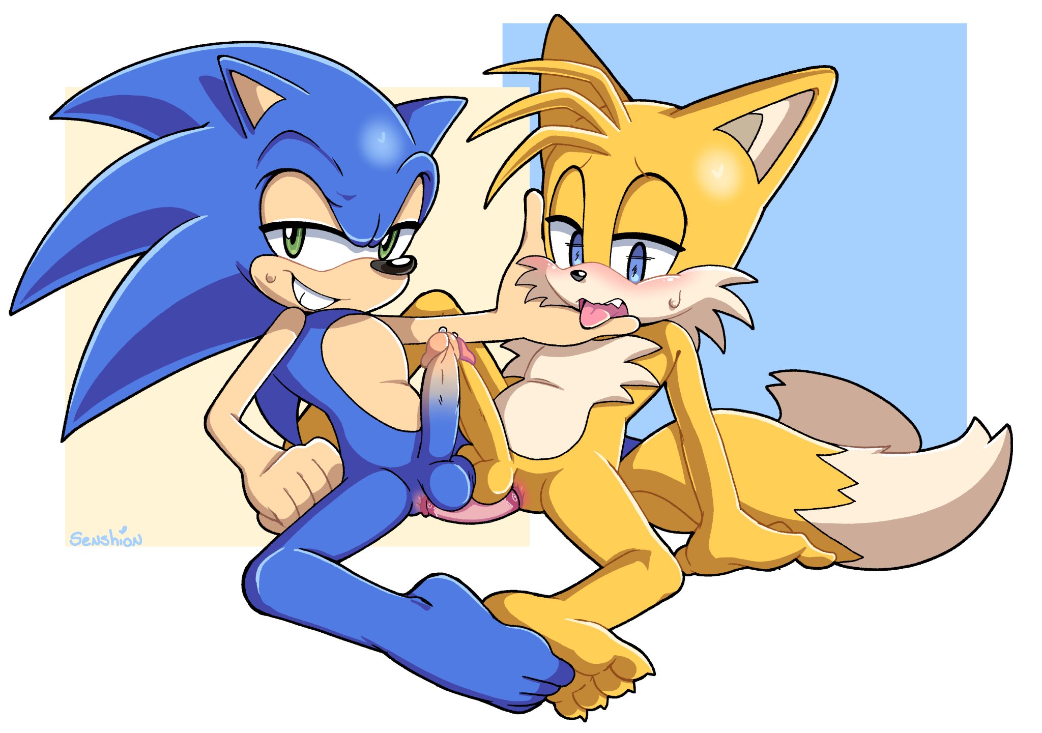 gay, male, penis, sega, senshion, sonic (series), sonic the hedgehog, sonic the hedgehog (series), tails the fox, yaoi