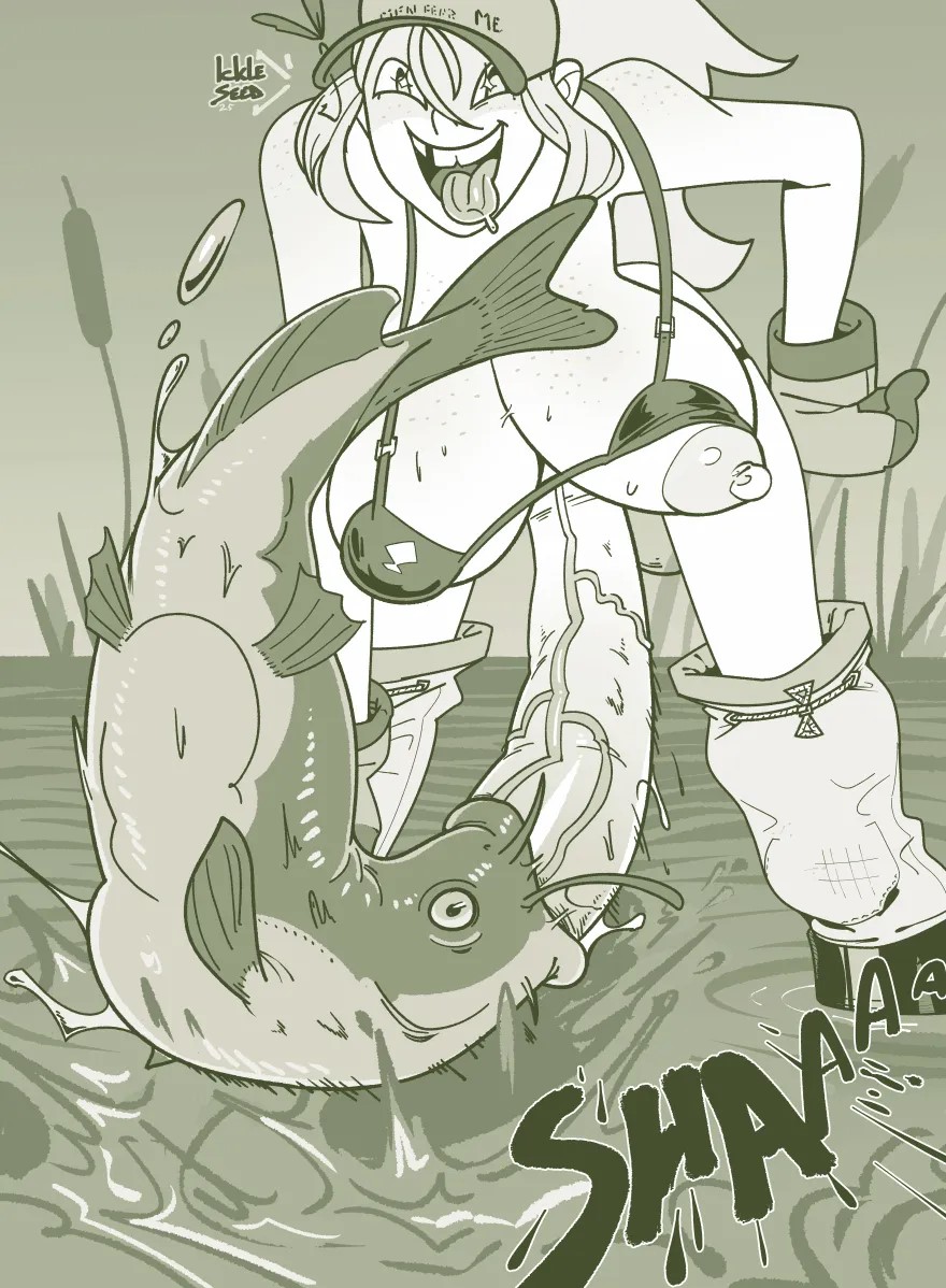 1futa, 1girls, animal, areolae, big breasts, big penis, blowjob, bra, breasts, bsky link, bulrush, fish, fishing, fishing with penis, fishjob, freckles, freckles on breasts, freckles on shoulders, futanari, gloves, hanging breasts, harper (fibilis), hat, huge boobs, huge breasts, huge cock, huge penis, ickleseed, large breasts, large penis, long hair, nipples, oral, original, penis, penis in mouth, pond, ponytail, repost, tail, tail fin, tooth gap, veins, veiny, veiny cock, veiny penis, water, whiskers