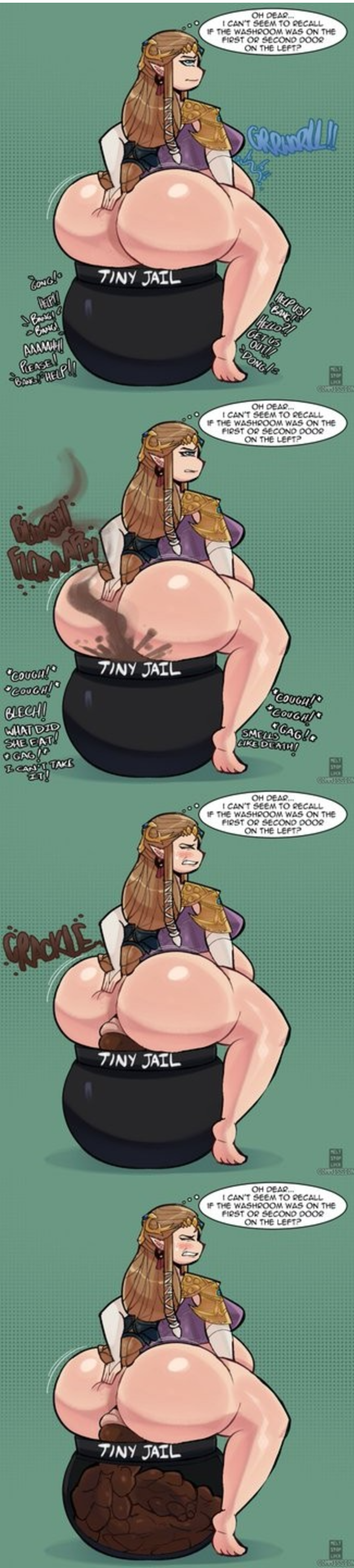 1girls 2024 anus anus_peek ass ass_focus ass_grab big_ass big_butt blue_eyes blush_lines brown_hair bubble_ass bubble_butt chubby chubby_female commission elbow_gloves english_text fart fart_cloud fart_fetish farting farting_on_another farts feces feces_pile female female female_only gassy gassy_female hair_ornament half-dressed half_naked huge_ass huge_butt hyper_scat jail light-skinned_female light_skin long_ears long_gloves meltstoplock nintendo onomatopoeia ornament pointy_ears princess princess_zelda royalty scat scat shit shitting simple_background sitting solo solo_female stink_lines stinky stomach_noises talking talking_to_self text the_legend_of_zelda the_legend_of_zelda:_tears_of_the_kingdom thinking tiara tiny_person white_gloves zelda_(twilight_princess)