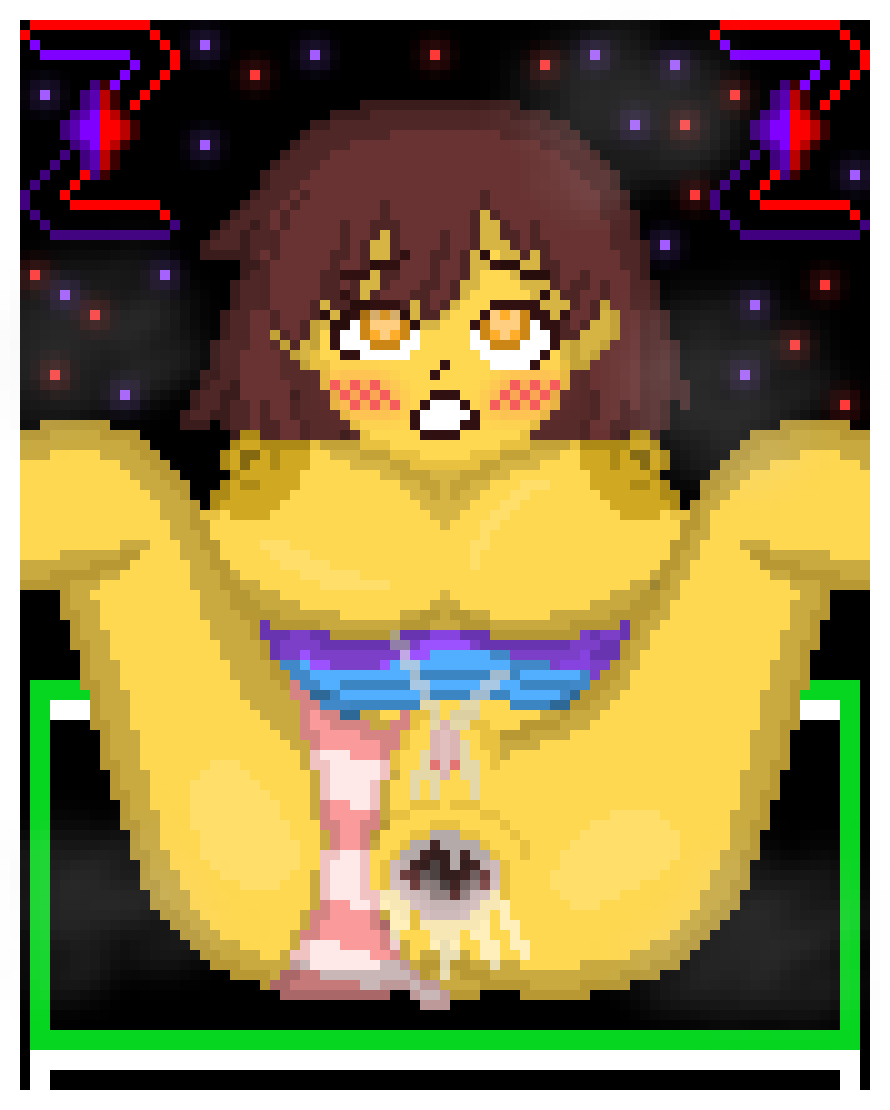 ass asshole big_breasts breasts cum cum_in_ass frisk frisk_(undertale) legs legs_apart legs_up nipples pixel_art pussy pussy_juice self_upload squirt steamy undertale undertale_(series) underwear zixy