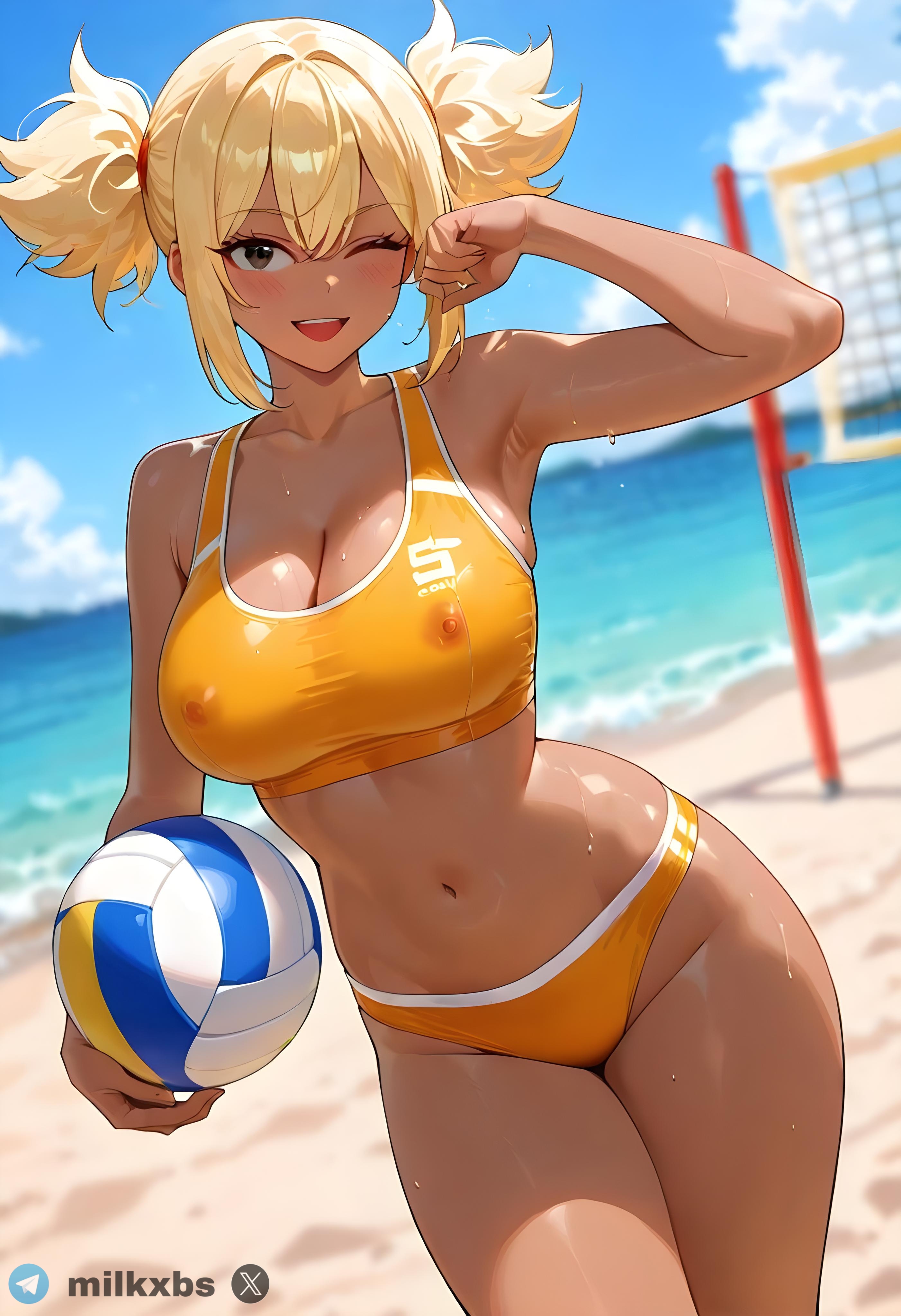 ai generated, bikini, brawl stars, female, mandy (brawl stars), milkxbs, tagme