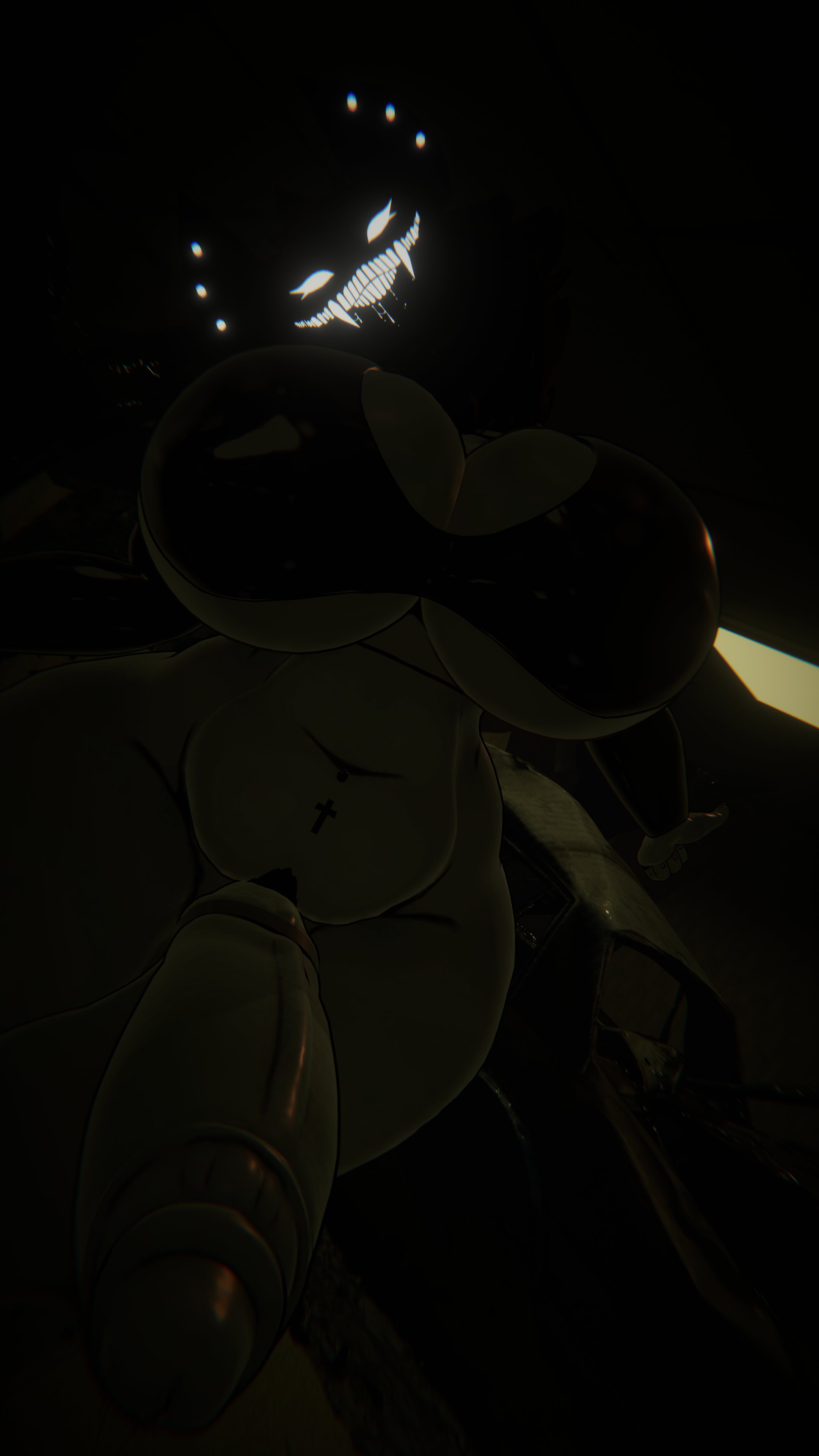 1futa, 3d, anthro, big breasts, bottomless, bra, breasts, cock ring, dark room, drooling, furry, futanari, huge breasts, huge cock, intersex, karelia (acerattman), karelia futanari (acerattman), looking at viewer, looking down, penis, pov, sloppydragons, smile, smiler (the backrooms), smiling, smiling at viewer, solo, tagme, the backrooms, thick thighs, tilted head, vrchat, wide hips