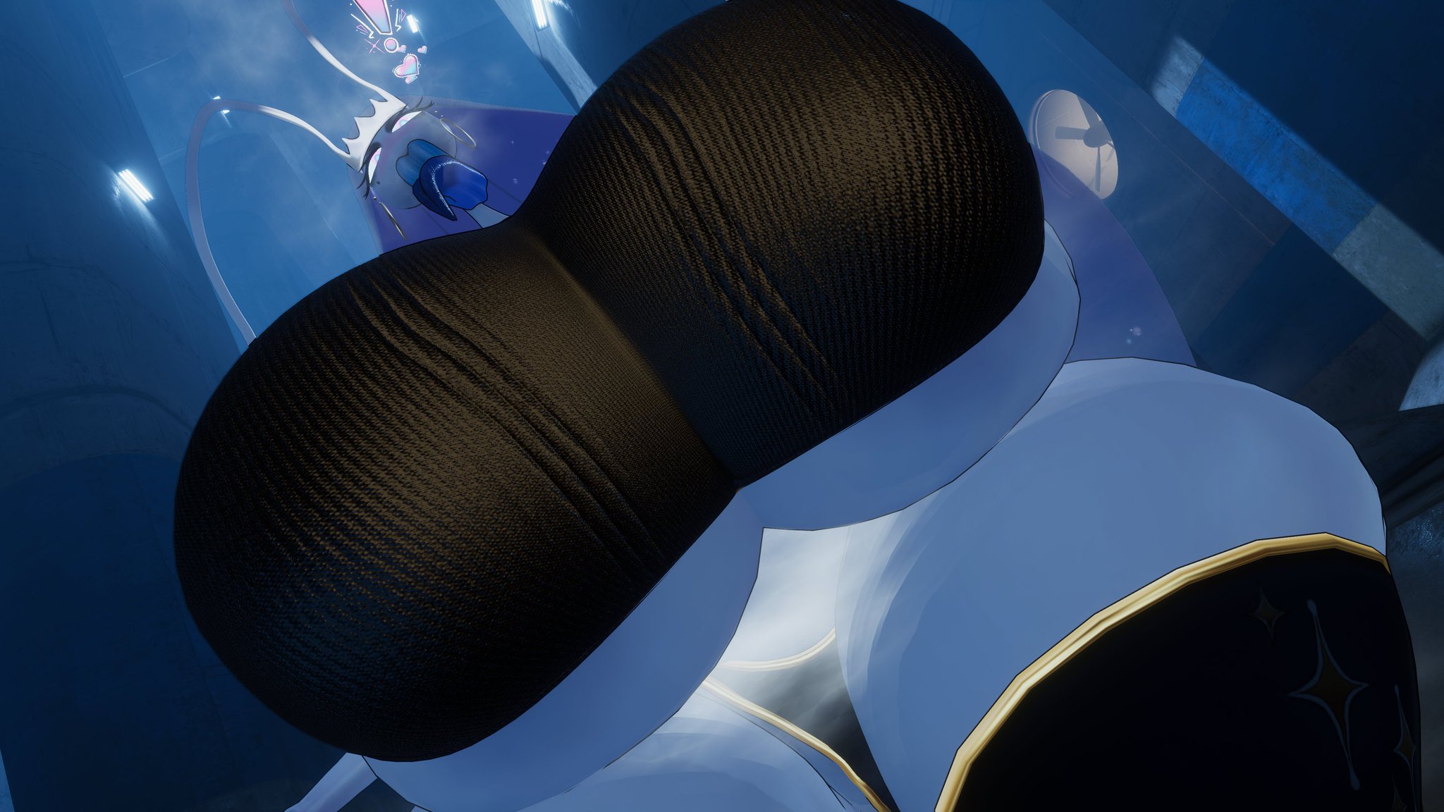 1girls, 3d, anthro, breasts, female, huge breasts, huge thighs, long tongue, open mouth, pheromosa, pokemon, pokemon (species), sloppydragons, solo, tagme, tongue, tongue out, underboob, vrchat, white body, wide hips