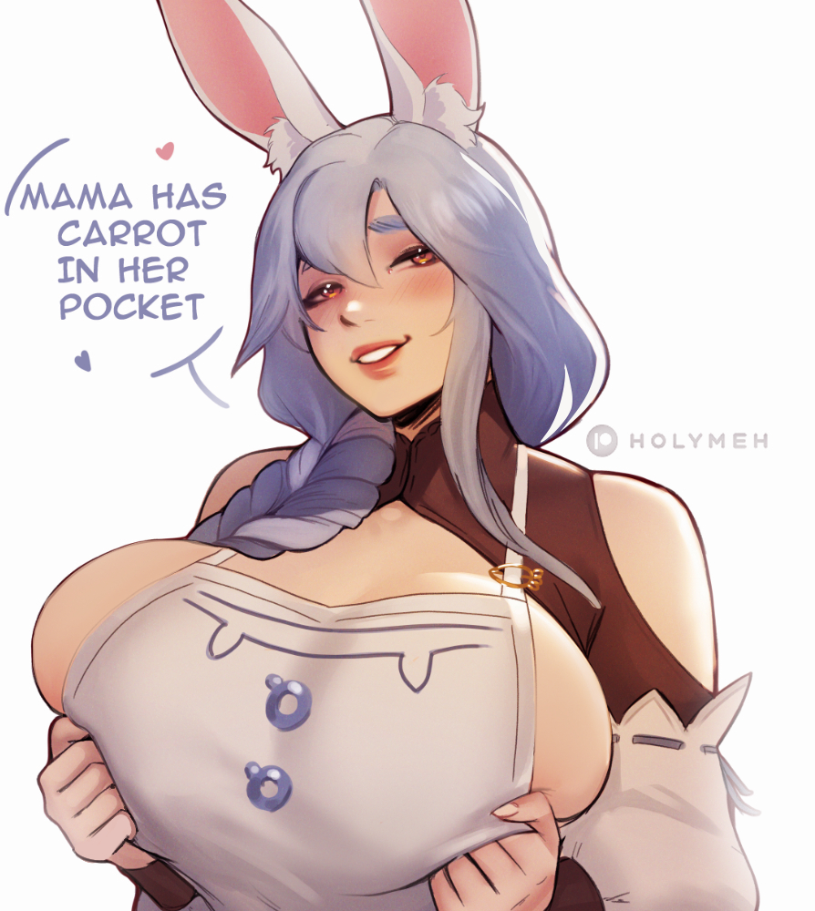 1girls, big breasts, blue hair, bunny ears, bunny girl, female, female focus, female only, hololive, hololive japan, holymeh, huge breasts, large breasts, long hair, milf, pekomama, virtual youtuber, vtuber