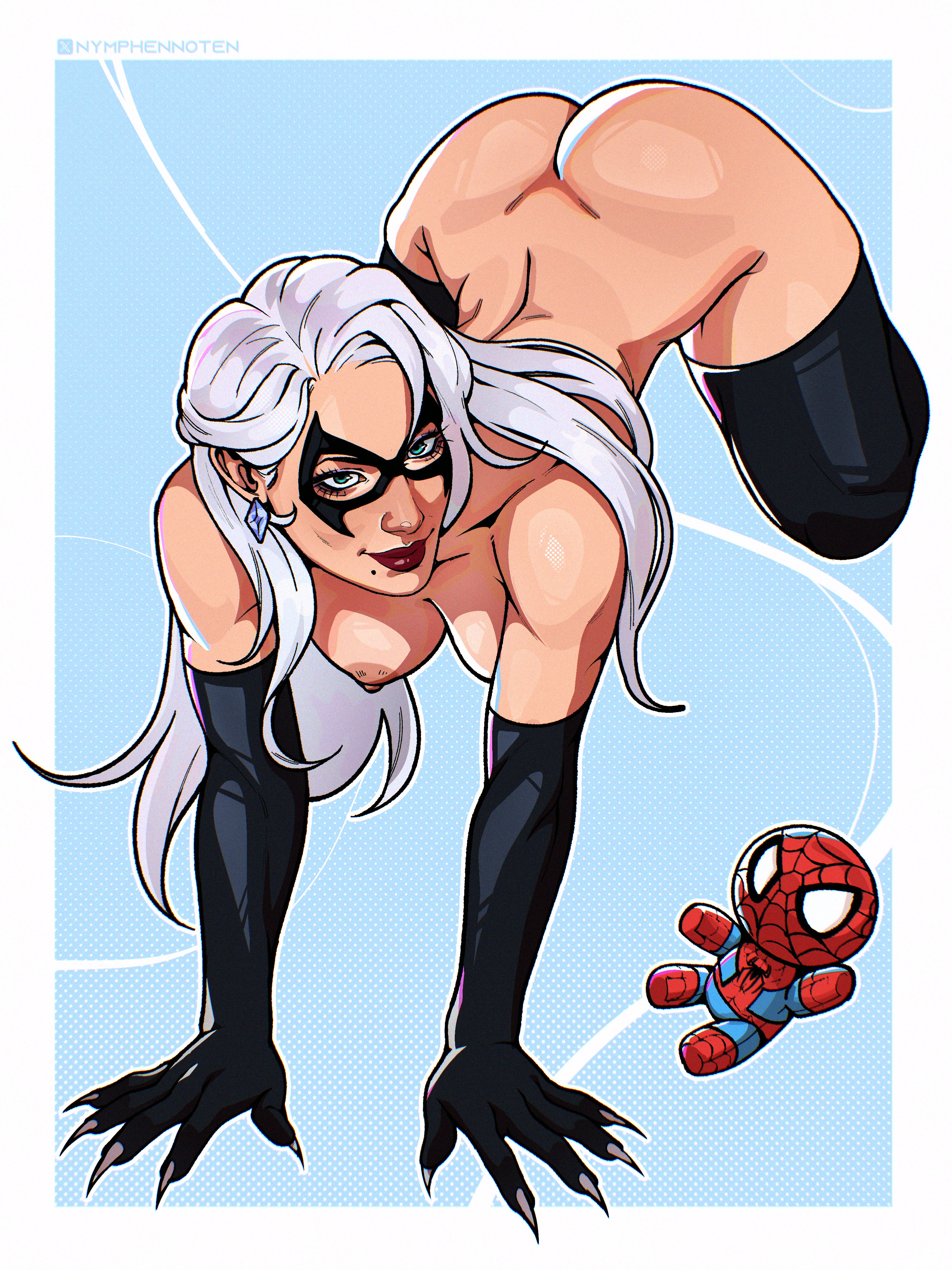 1girls, 2026, 2d, all fours, alluring, alternative version available, ass, ass cleavage, big ass, big breasts, big butt, black cat (marvel rivals), black cat (marvel), breasts, claws, cleavage, color, colored, curvaceous, curvaceous body, curvaceous female, curvaceous figure, curvaceous hips, curvy, curvy body, curvy female, curvy figure, curvy hips, doll, domino mask, earrings, enticing, eyemask, felicia hardy, female, gloves, green eyes, hips, huge ass, huge breasts, huge butt, large ass, large breasts, large butt, light skin, long gloves, looking at viewer, marvel, marvel comics, marvel rivals, mask, masked, masked female, massive ass, massive breasts, massive butt, naked, naked female, nipples, nude, nude female, nymphennoten, pinup, red lipstick, seducing, seductive, seductive look, shiny, shiny ass, shiny butt, shiny skin, solo, spider-man (series), superheroine, teasing, teasing viewer, temptation, tempting, tempting viewer, thick, thick ass, thick breasts, thick butt, thick hips, thick thighs, voluptuous, voluptuous female, white hair, wide hips