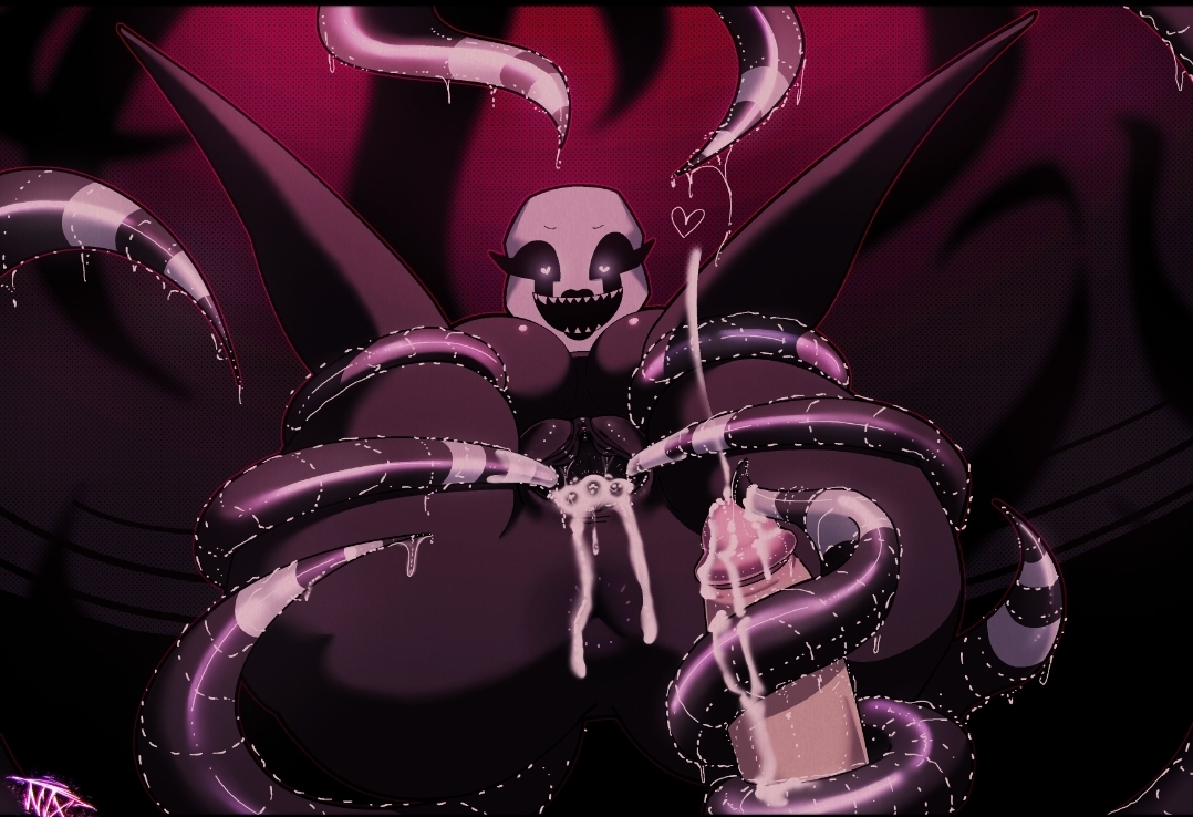 1girl, alternate version available, anonymous male, anthro, ass, ass focus, asshole, black body, breasts, bubble ass, bubble butt, butt focus, cum, cum in pussy, cum inside, duo, female, five nights at freddy's, five nights at freddy's 4, neontetrix, nightmare waifu, nightmarionne, penis, pussy, rule 63, smiling at viewer, smug, straight, tagme, tentacle, tentacle on male, tentacle on penis, thick thighs, thighs, vagina, white pupils