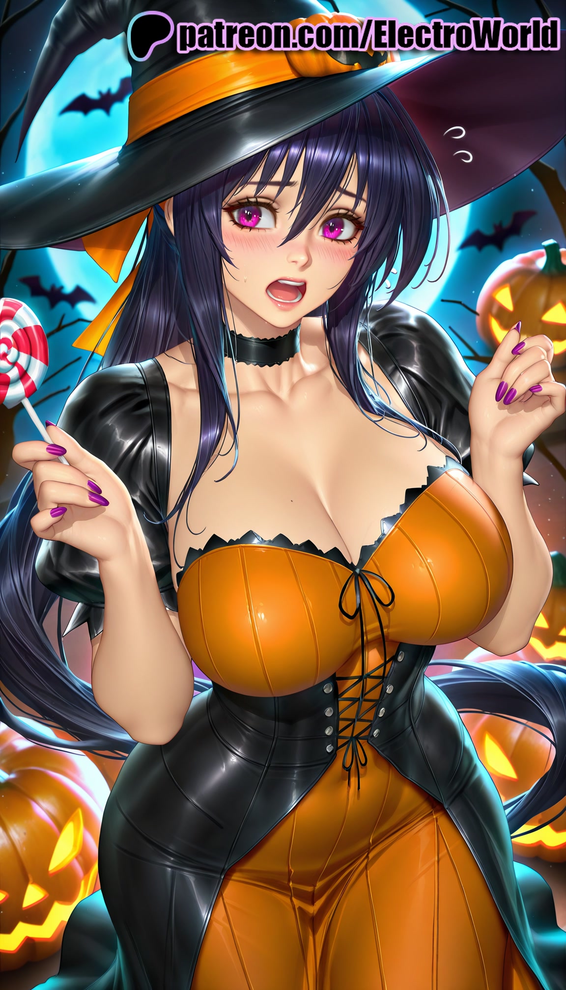 Akeno Himejima (Halloween) Rule 34 Image