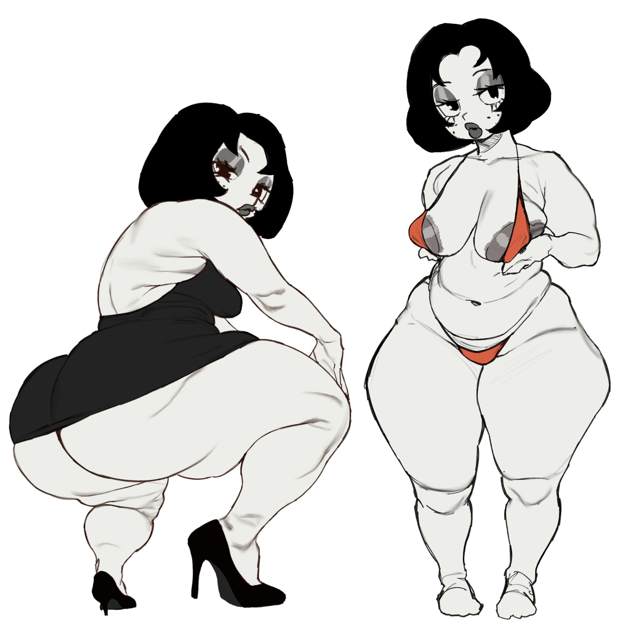 big ass, big breasts, bikini, breasts, chubby, chubby female, comedy central, drawn together, female, female only, gray eyeshadow, gray lips, gray lipstick, ryunartz, ryunvibeartz, toot braunstein, wide hips