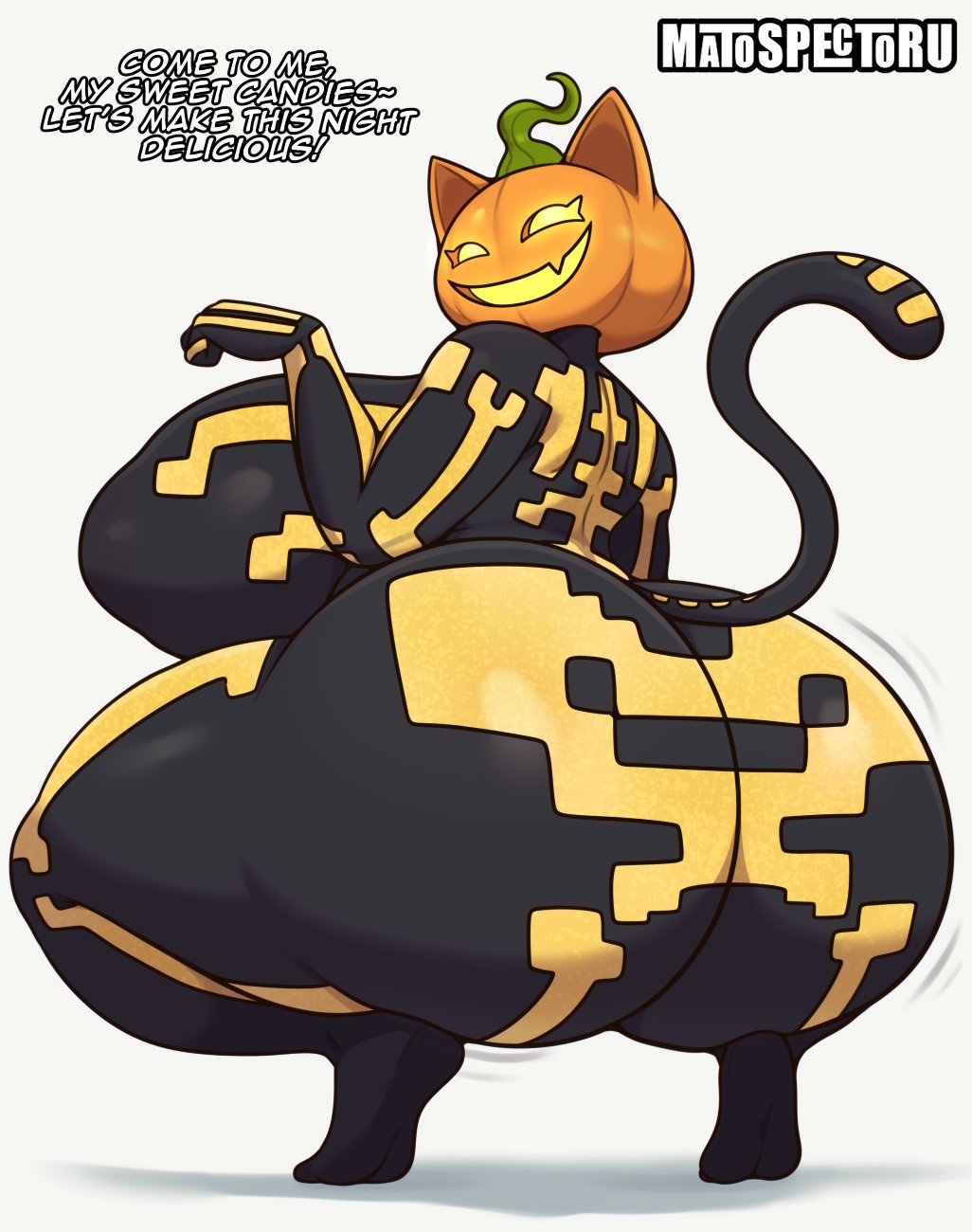 1girls, anthro, ass, big ass, big breasts, big thighs, breasts, cat ears, cat girl, cat tail, catgirl, dialogue, female, female focus, female only, fortnite, fortnitemares, furry, gigantic ass, gigantic breasts, gigantic thighs, halloween, huge ass, huge breasts, huge thighs, hyper, hyper ass, hyper breasts, hyper thighs, looking at viewer, matospectoru, pumpkin, pumpkin head, skinsuit, spice (fortnite), squatting, tail, text, thick thighs, thighs, voluptuous, voluptuous female