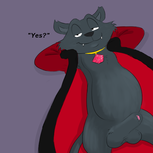 anthro balls black_fur clothed clothing collar feline fur grandschemetheme grin half-closed_eyes half-erect long_foreskin low_res male male_only mammal partially_clothed pawpads penis presenting robe sabrina:_the_animated_series sabrina_the_teenage_witch salem_saberhagen smile solo spread_legs spreading uncut