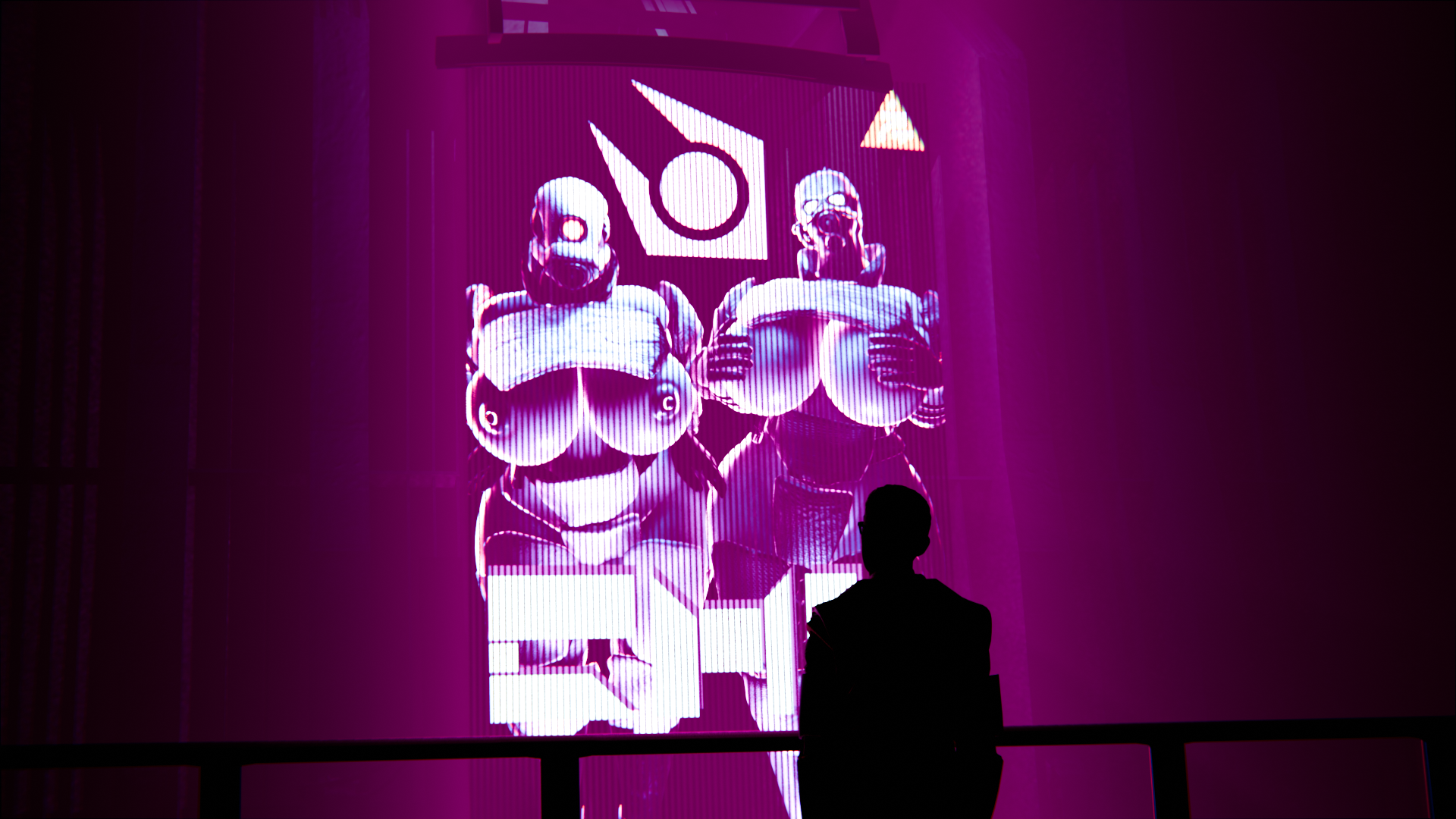 1boy, 2girls, 3d, breasts, combine (half-life series), combine elite (half-life series), combine soldier (half-life series), female, gas mask, gordon freeman, half-life (series), half-life 2, male, mask, masked, masked female, nipples, nude, nude female, poster, poster (object), propaganda, propaganda poster, shitpost, wicked guy 