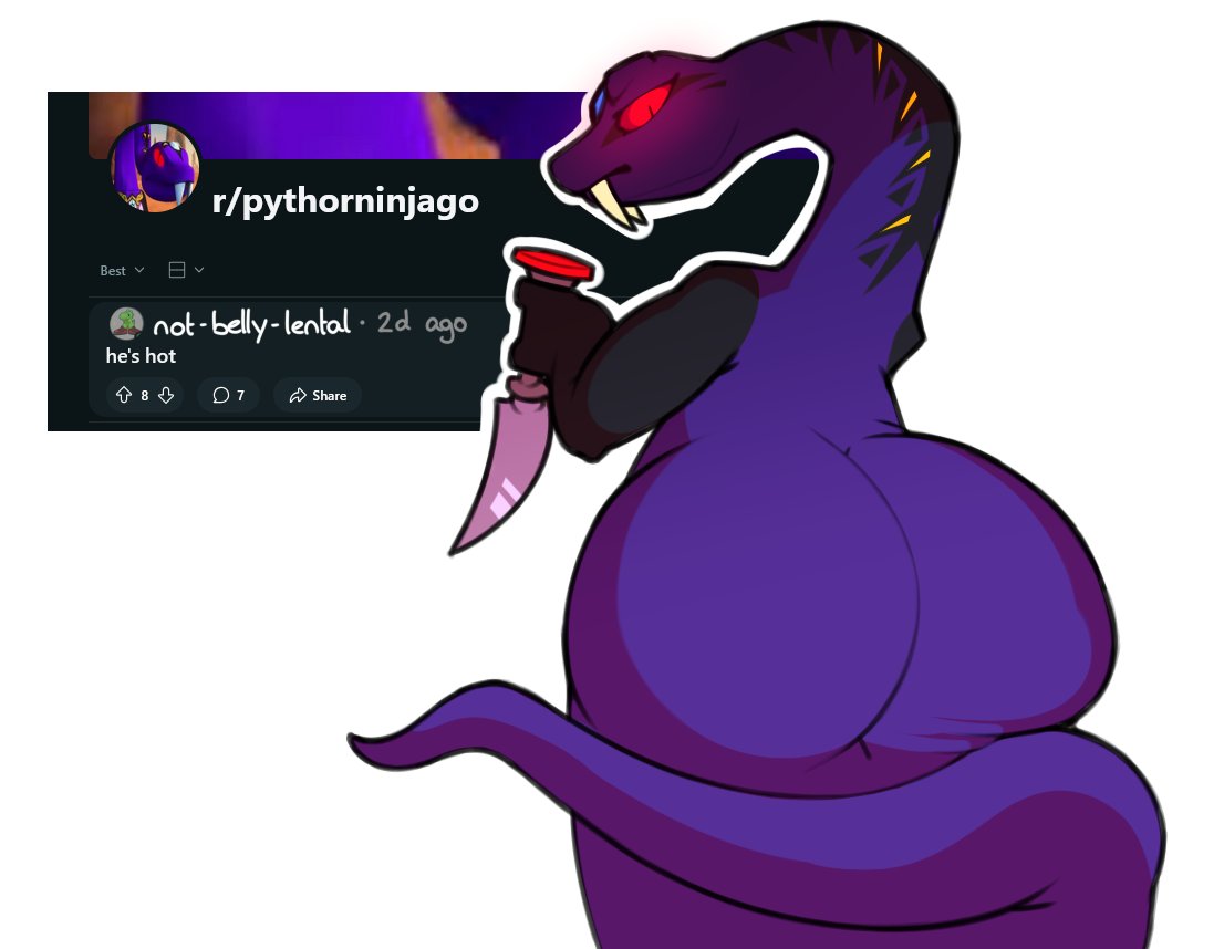 2025 anacondrai anthro apode ass big_butt dagger draconcopode english_description english_text fangs fat_ass furry glowing glowing_eyes holding_dagger holding_melee_weapon holding_object holding_weapon lechecker legless long_neck looking_back male melee_weapon mouth_closed naga purple_body purple_scales pythor_(ninjago) rear_view red_eyes reptile scales scalie serpentine serpentine_(ninjago) simple_background snake solo standing teeth text weapon white_background