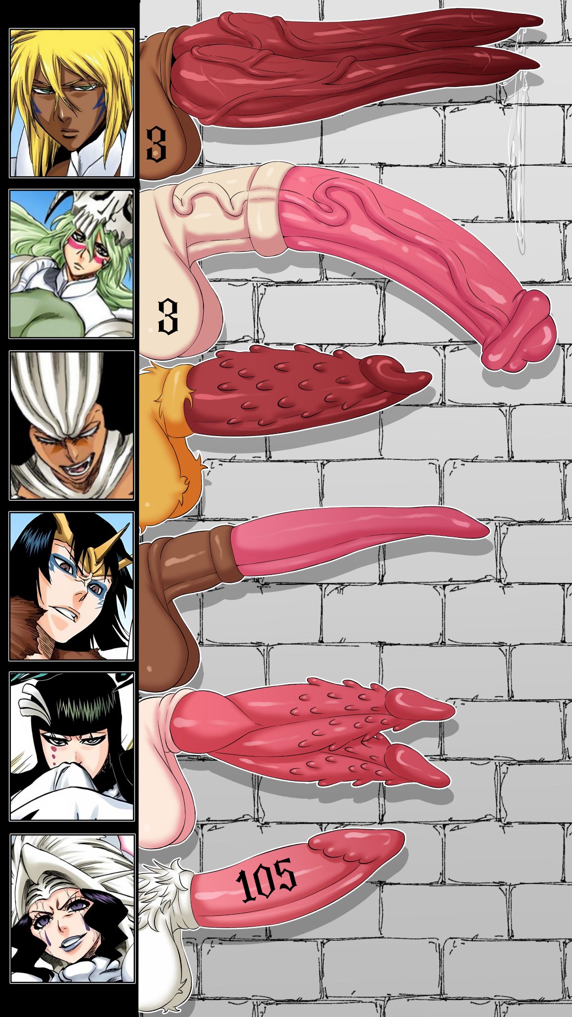 animal genitalia, animal genitalia on humanoid, animal penis, balls, barbed penis, big balls, big penis, big testicles, bird penis, bleach, cervine penis, cervine penis on humanoid, chart, cirucci thunderwitch, cyan sung-sun, dark skin, dark-skinned futa, deer penis, diphallia, diphallism, emilou apacci, fat cock, futa only, futanari, horse penis, horsecock, horsecock futa, horsecock on humanoid, human with animal genitalia, human with cervine penis, human with horsecock, intersex, light skin, light-skinned futa, lion penis, massive penis, mila rose, multi genitalia, multi penis, multiple futa, nelliel tu odelschwanck, overnsfw, penis, penis chart, penis comparison, penis size chart, penis size comparison, penis size difference, shark penis, size chart, size comparison, snake futa, tagme, tattoo on balls, tattoo on penis, testicles, tia harribel, twitter link, veins, veiny penis