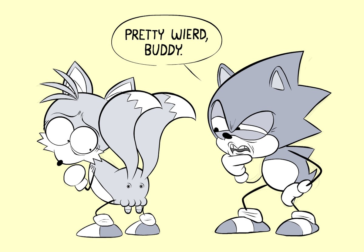 2boys anthro anus balls canine diphallia diphallism duo english_text fox from_behind furry hedgehog hotdiggedydemon_(artist) humor looking_back male male_only mammal multi_anus multi_balls multi_genitalia multi_penis penis raised_tail simple_background sonic_(series) sonic_the_hedgehog speech_bubble stick_arms stick_legs tails text toony what