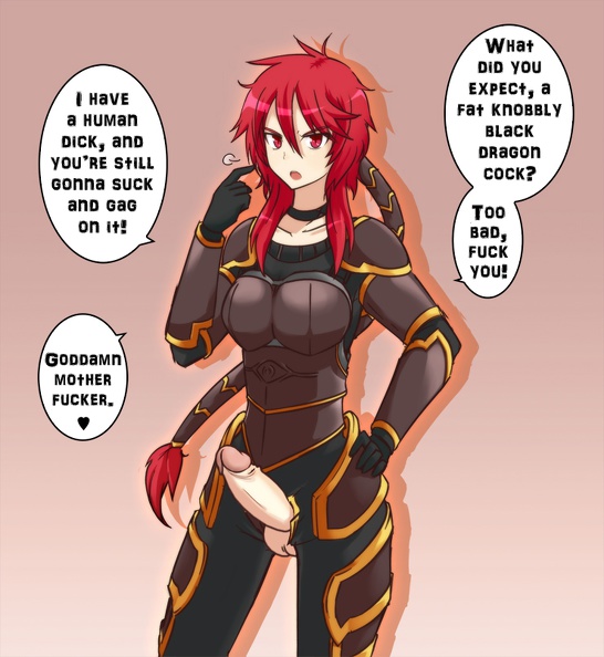 artist_request balls dialogue dickgirl futa_only futanari intersex ironscale_shyvana league_of_legends legacy_series penis red_eyes red_hair shyvana simple_background testicles text