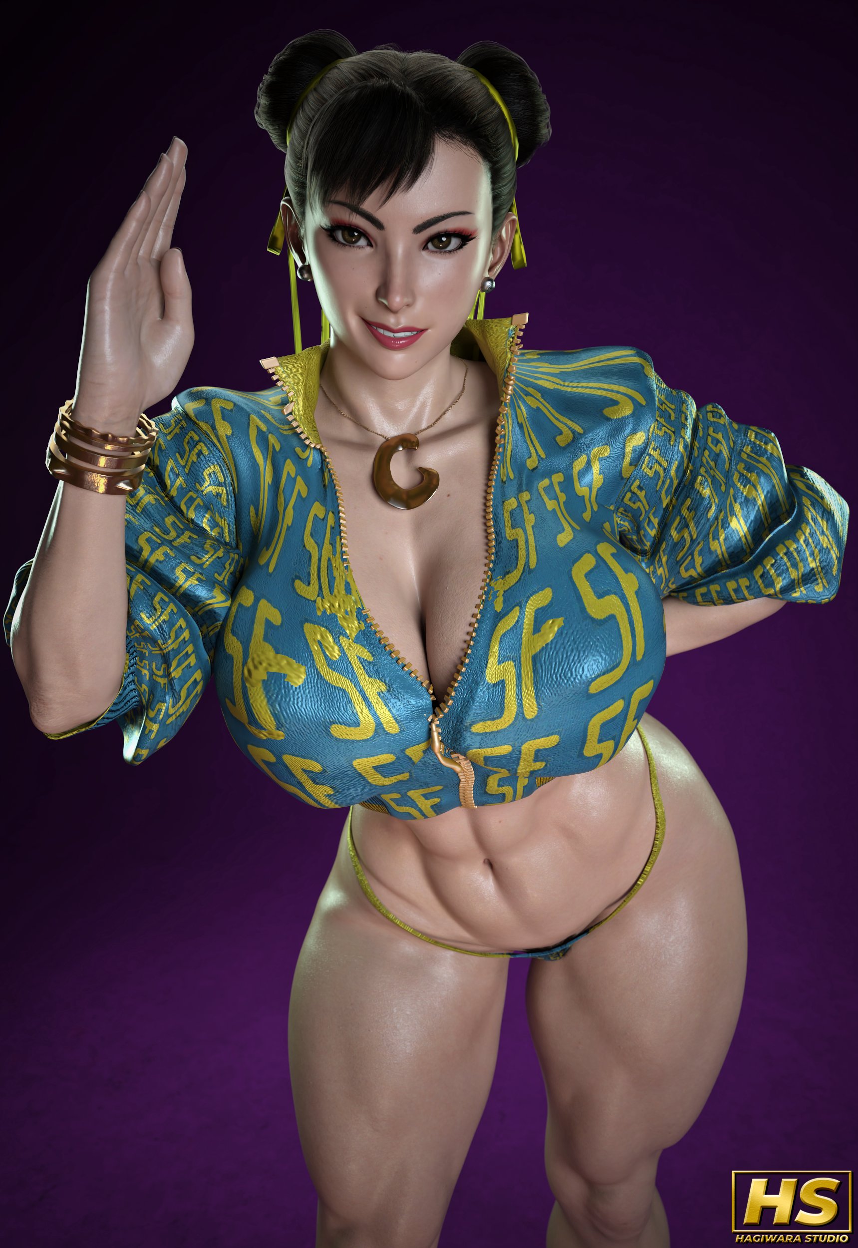 1girls, 3d, asian, asian female, ass, big ass, big breasts, breasts, capcom, chun-li, chun-li (cover girl), female, female only, hagiwara studio, mature female, milf, muscular, muscular female, solo, straight hair, street fighter, street fighter 6, tagme, thick thighs, voluptuous