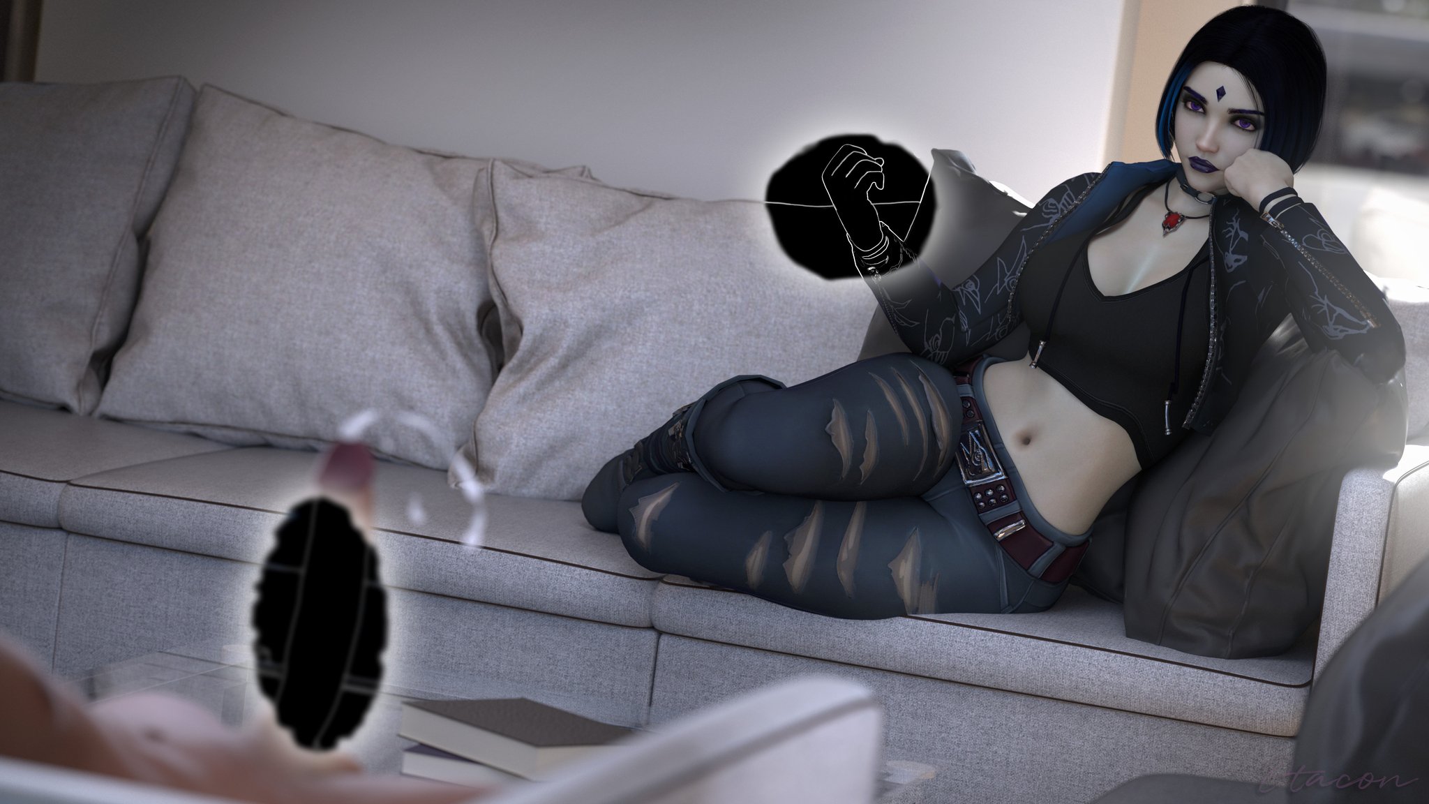 1girls, 3d, ass, big ass, big breasts, breasts, bust, busty, cambion, casual, clothing, curvaceous, curvy, curvy figure, dc, dc comics, female, forehead jewel, half demon, hips, human, light skin, light-skinned female, male, male/female, manual, mature, mature female, otacon212, pale skin, pale-skinned female, partial male, rachel roth, raven (dc), slim waist, sorceress, teen titans, thick, thick hips, thick legs, thick thighs, thighs, voluptuous, waist, wide hips