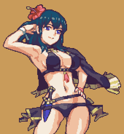 breasts byleth_(female)_(fire_emblem) byleth_(female)_(summer)_(fire_emblem) byleth_(fire_emblem) byleth_(fire_emblem)_(female) byleth_(summer)_(fire_emblem)_(female) female female_only fire_emblem fire_emblem:_three_houses fire_emblem_heroes glacoe776 nintendo solo swimsuit