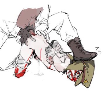 2males amputated angry anon anonymous_male ass_grab blood countryhumans crying cumming gay japanese_empire_(countryhumans) limbless rape stepping_on_head