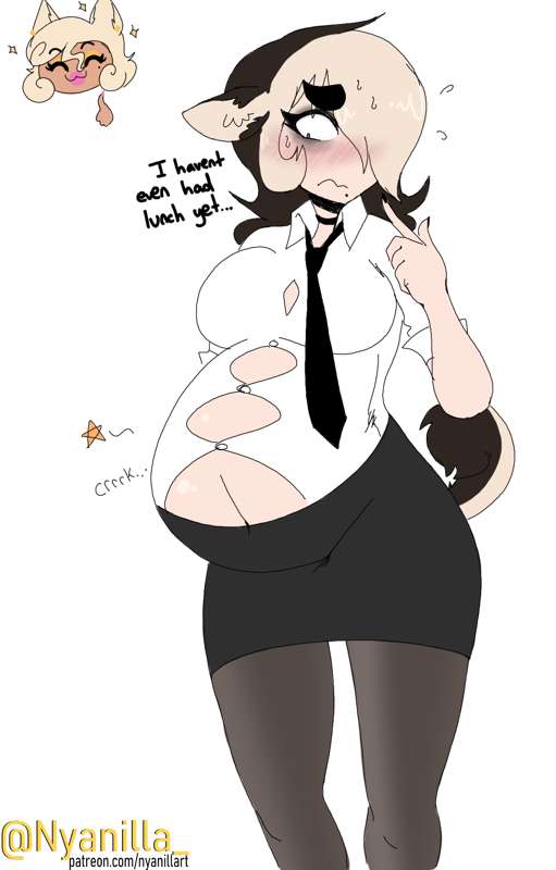 2024 big_belly english_text fat fatty female_only furry nyanilla_ tagme wardrobe_malfunction