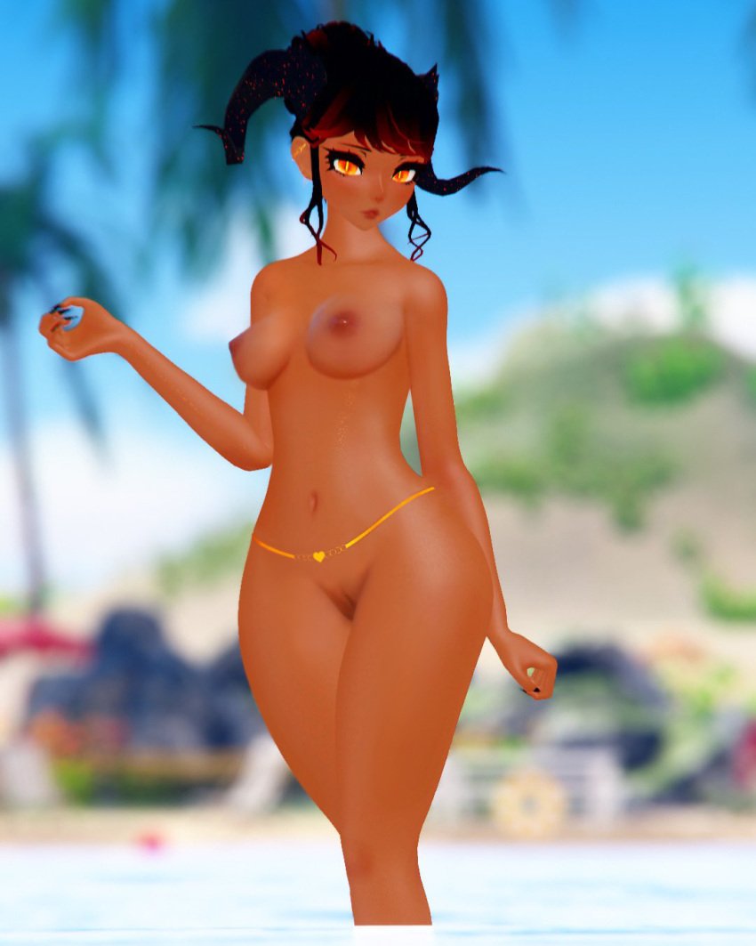 adc adc_vr adcvr beach breasts indie_virtual_youtuber naked toony virtual_youtuber vrchat