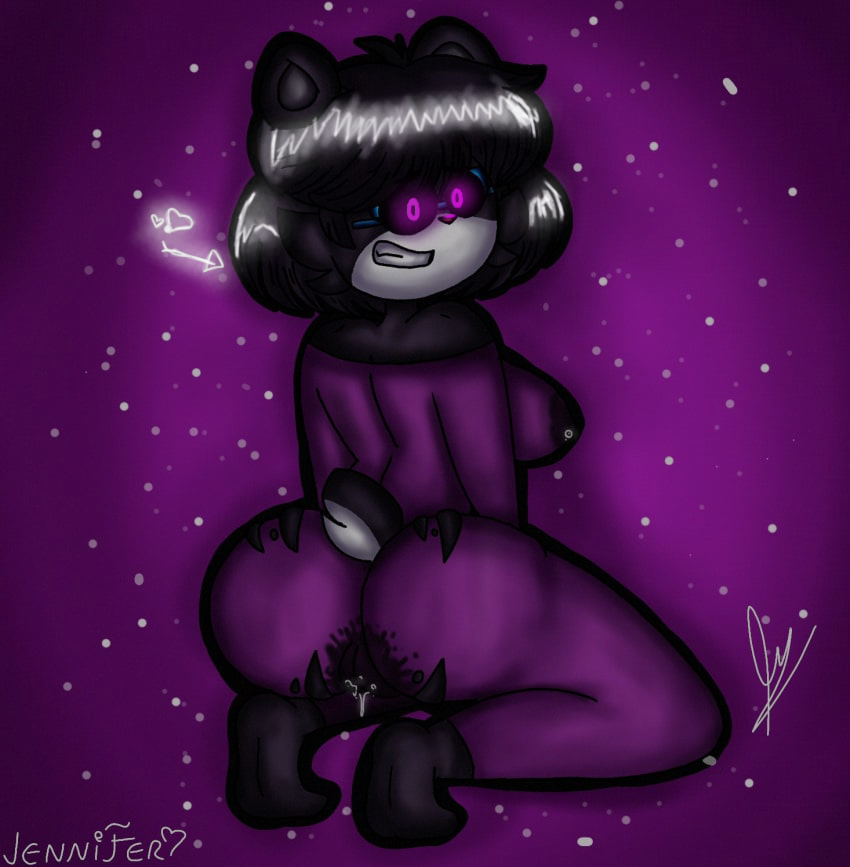 anthro ass furry infected_(piggy) jennifer_220 masturbation mimi_(piggy) piggy_(game) purple_body purple_eyes roblox roblox_game tagme