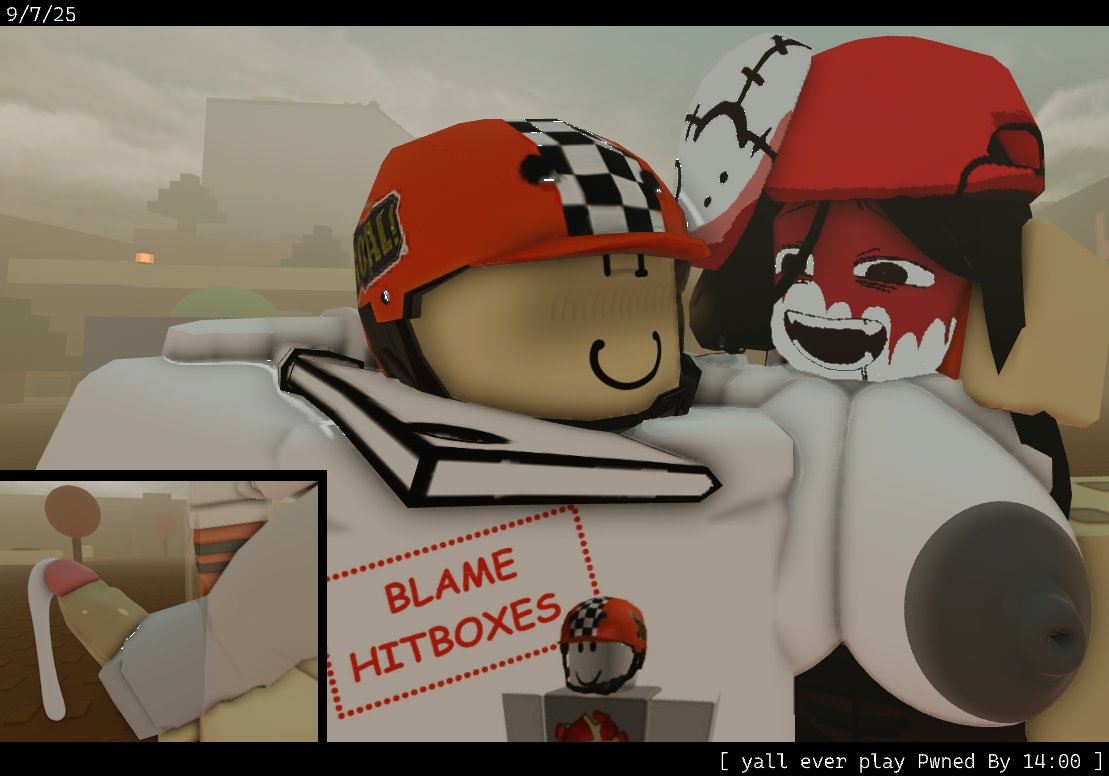 1boy, 1boy1girl, 1girls, 3d, 3d (artwork), baronaces, big breasts, boobs, bottomless, breasts, butcher vanity (synthesizer v), cock, cum, cum drip, dick, die of death (roblox), english text, exposed breasts, female, forsaken (roblox), hotdog (die of death), jerking, male, male/female, nipples, penis, roblox, roblox game, robloxian, slasher (forsaken), tagme, text, tits, topless, vanity slasher, yi xi (synthesizer v)
