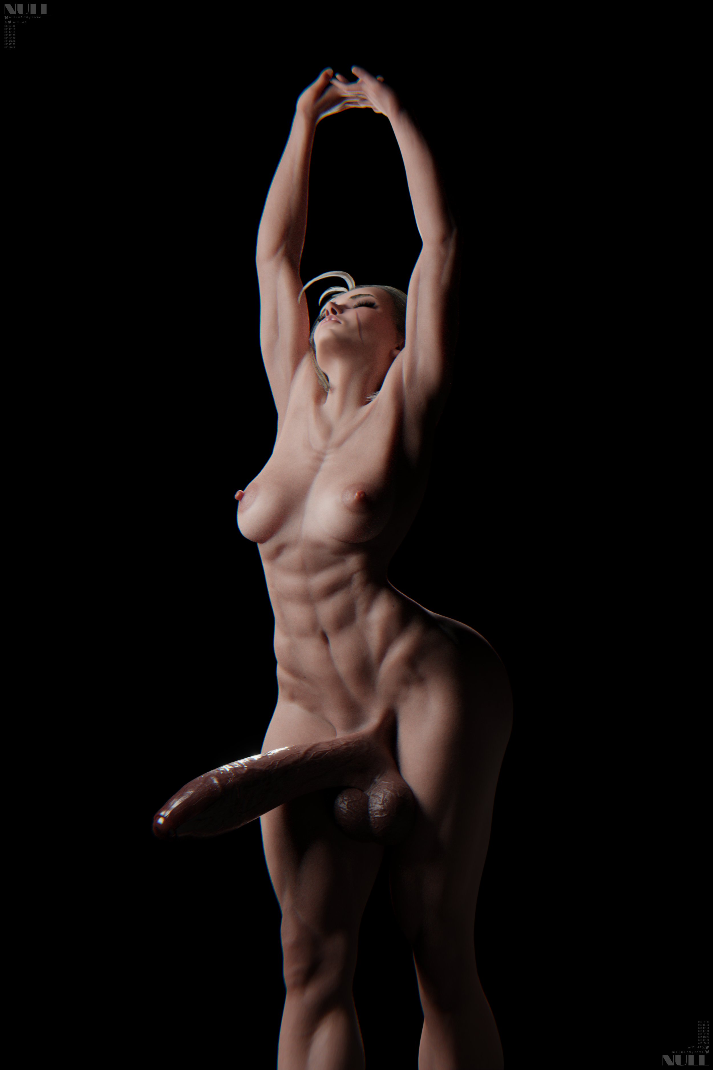 2026, 3d, blender, blonde futa, blonde hair, breasts, british, british futa, cammy white, european, european futa, futanari, hair, huge balls, huge cock, light skin, light-skinned futa, muscular, muscular futa, nude, nude futa, nullus 02, scar on face, street fighter
