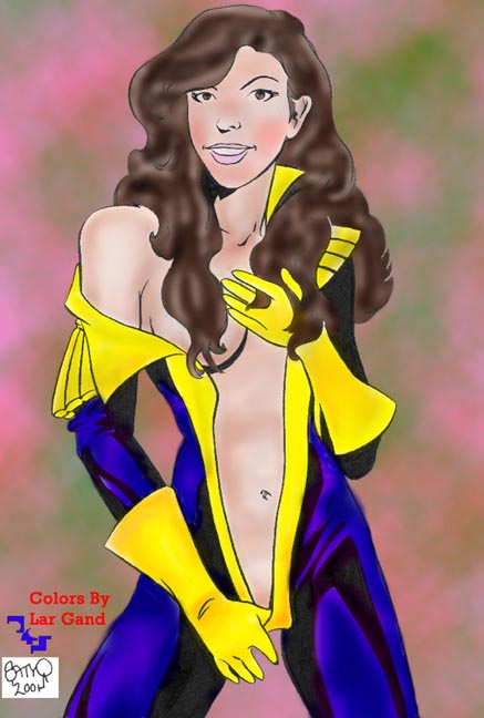 1girls 2004 color colored female female_only kitty_pryde lar_gand_(artist) marvel marvel_comics satyq shadowcat solo straight_hair tagme uncensored x-men