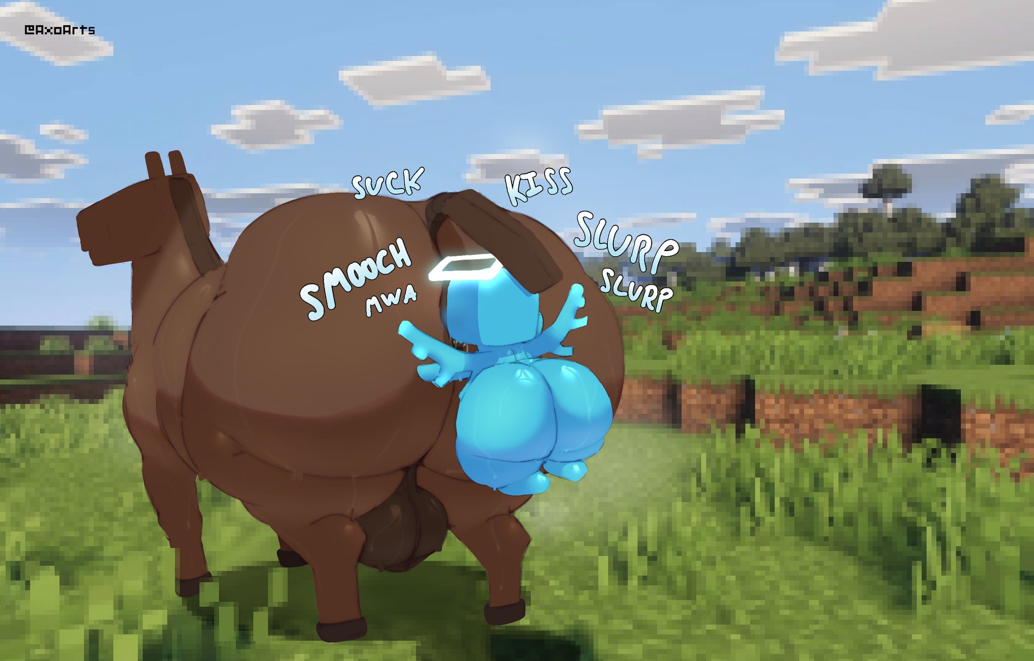 allay (minecraft), analingus, ass, ass focus, axoarts, beast rimming, bestiality, big ass, femboy, feral, gabriel (axoarts), gay, horse, horse (minecraft), huge ass, male, male on feral, minecraft, outside, rimjob, rimming, rimming feral, rimming horse, rimming male, size difference, tagme, yaoi, zoophilia