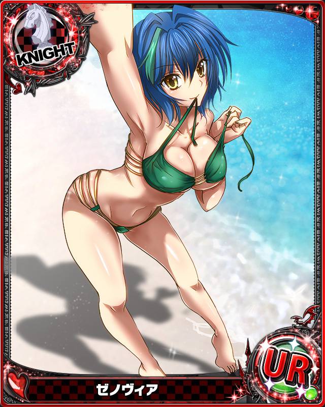 big breasts, bikini, blue hair, breasts, female, high school dxd, xenovia quarta, yellow eyes