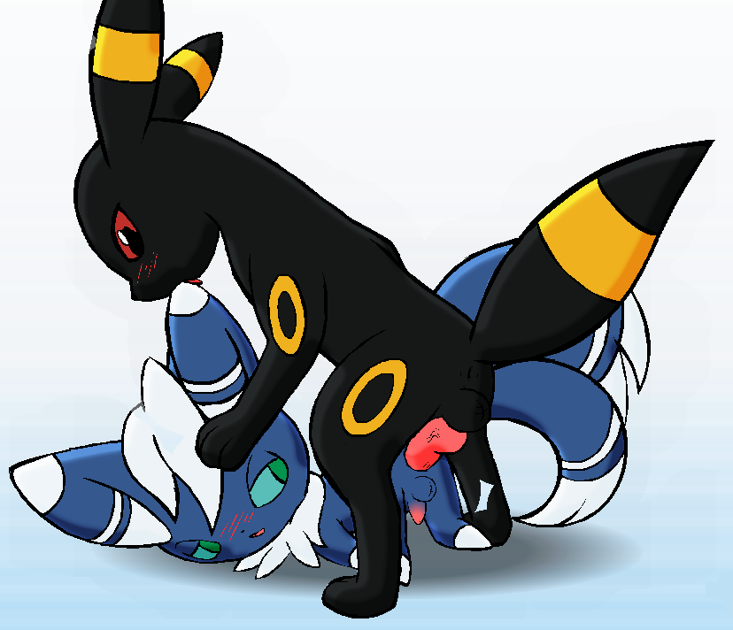 anal anal_sex animal_genitalia animal_penis balls canine_penis eeveelution knot male male_meowstic meowstic nintendo penetration penis pokemon pokemon_(species) umbreon video_games yaoi