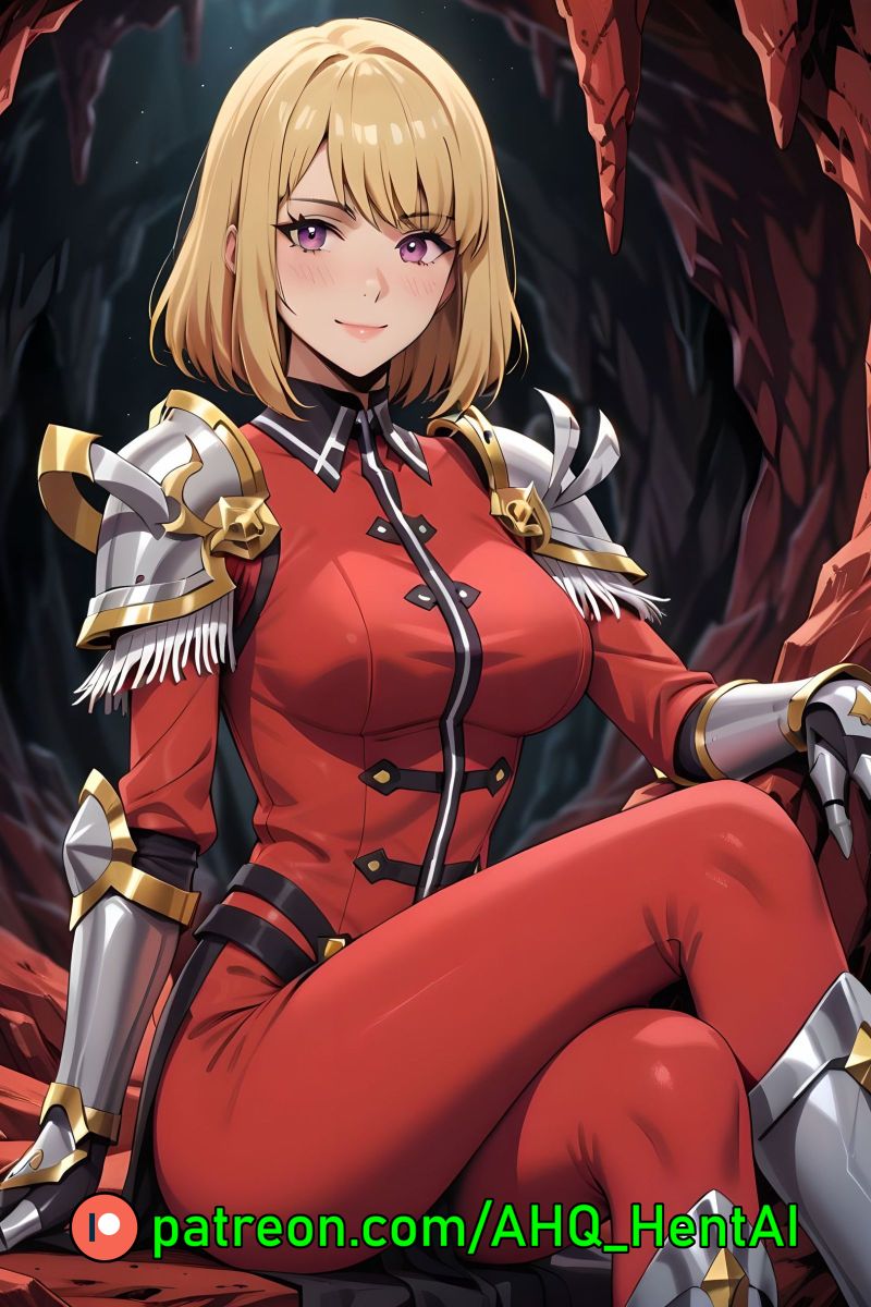 1girls ahq_hentai ai_generated armour big_breasts blush cave cha_hae_in female_knight legs_crossed medium_breasts patreon perfect_body sitting solo_leveling stable_diffusion