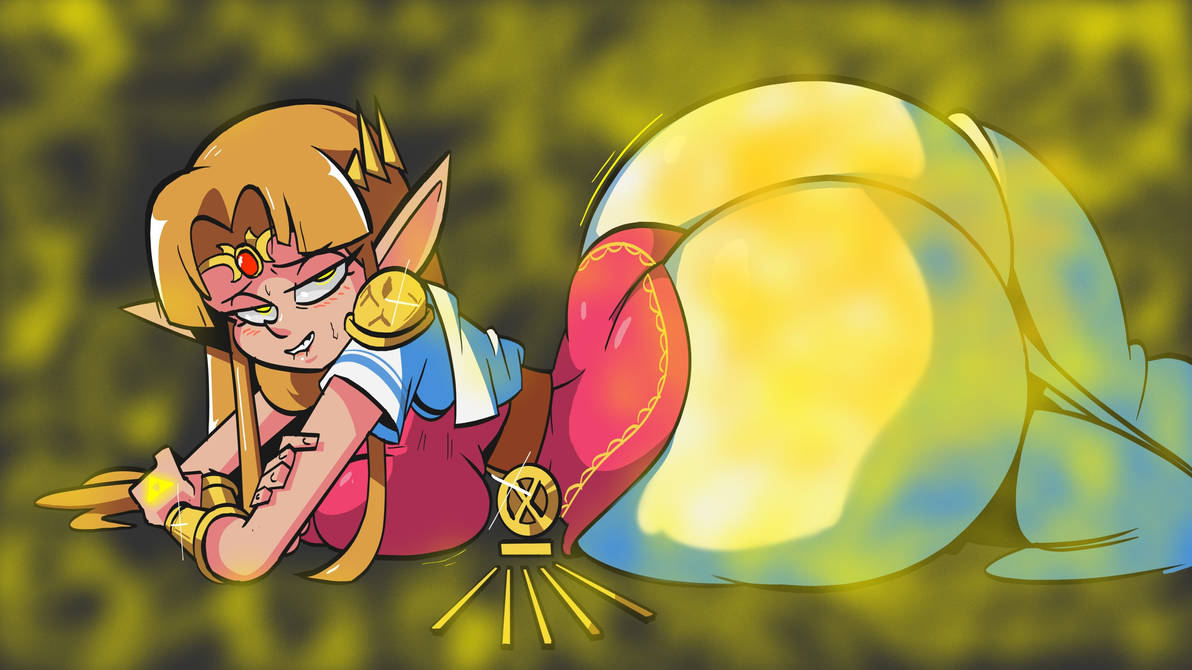 a link between worlds, alternate version available, ass, big ass, fart, fart cloud, fart fetish, female, huge ass, nintendo, princess zelda, sweat, sweatdrop, sweating, the legend of zelda, zelda (a link between worlds)