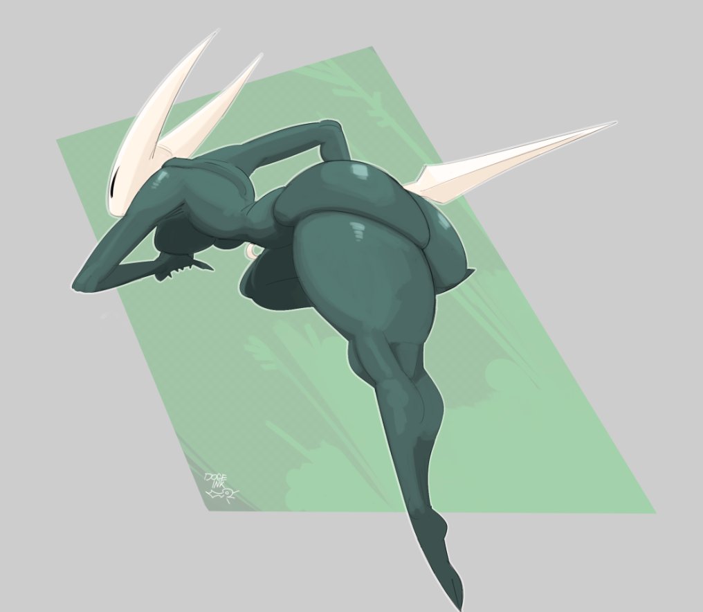 1girls, 2 horns, alternate body type, alternate breast size, arthropod, artist name, artist request, barefoot, big ass, big breasts, big butt, black body, black skin, breasts, bubble ass, bubble butt, bug, bug girl, completely nude, completely nude female, dogeink, dogeinkk, female, female only, full body, hollow knight, hollow knight: silksong, hornet (hollow knight), large ass, large breasts, large butt, naked, naked female, nude, nude female, silksong, solo, solo female, team cherry
