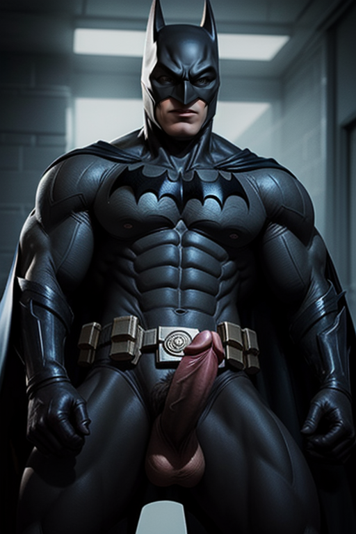 ai_generated batman batman_(series) big_balls big_penis dc_comics muscle nude rd_(artist) solo solo_male super_hero