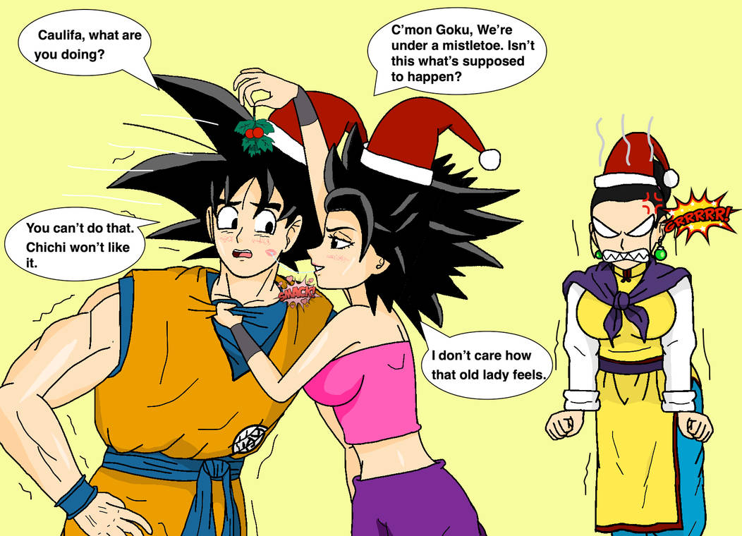 1boy 2023 2girls 2girls1boy after_kiss angry angry_expression angry_eyes angry_face angry_vein angry_wife background_character big_breasts black_eyes black_hair black_hair_female canon_couple caulifla chichi christmas curvaceous curvaceous_female curvaceous_figure curvy curvy_body curvy_female curvy_figure curvy_hips d:< digital_drawing_(artwork) digital_media_(artwork) dragon_ball dragon_ball_super duo_focus english english_dialogue english_text enraged female female_human female_saiyan fists fists_clenched fit fit_female gi goku green_earrings half-closed_eyes holly_(plant) holly_misidentified husband_and_wife kiss_mark kiss_mark_on_face kiss_marks kissing looking_at_another looking_at_each_other looking_at_partner looking_pleasured male milf motion_lines muscle muscles muscular muscular_arms muscular_male orange_clothing orange_gi pink_tube_top pink_tubetop purple_pants rage round_breasts saiyan saiyan_girl saliva saliva_string saliva_trail santa_hat sharp_teeth shiny shiny_breasts shiny_clothes shiny_hair shiny_skin skyfall1999 son_goku speech_bubble spiky_hair steam_lines tournament_of_power universe_6 universe_6/universe_7 universe_6_girls universe_6_saiyan/universe_7_saiyan worried worried_expression worried_face worried_for_other worried_look yellow_background