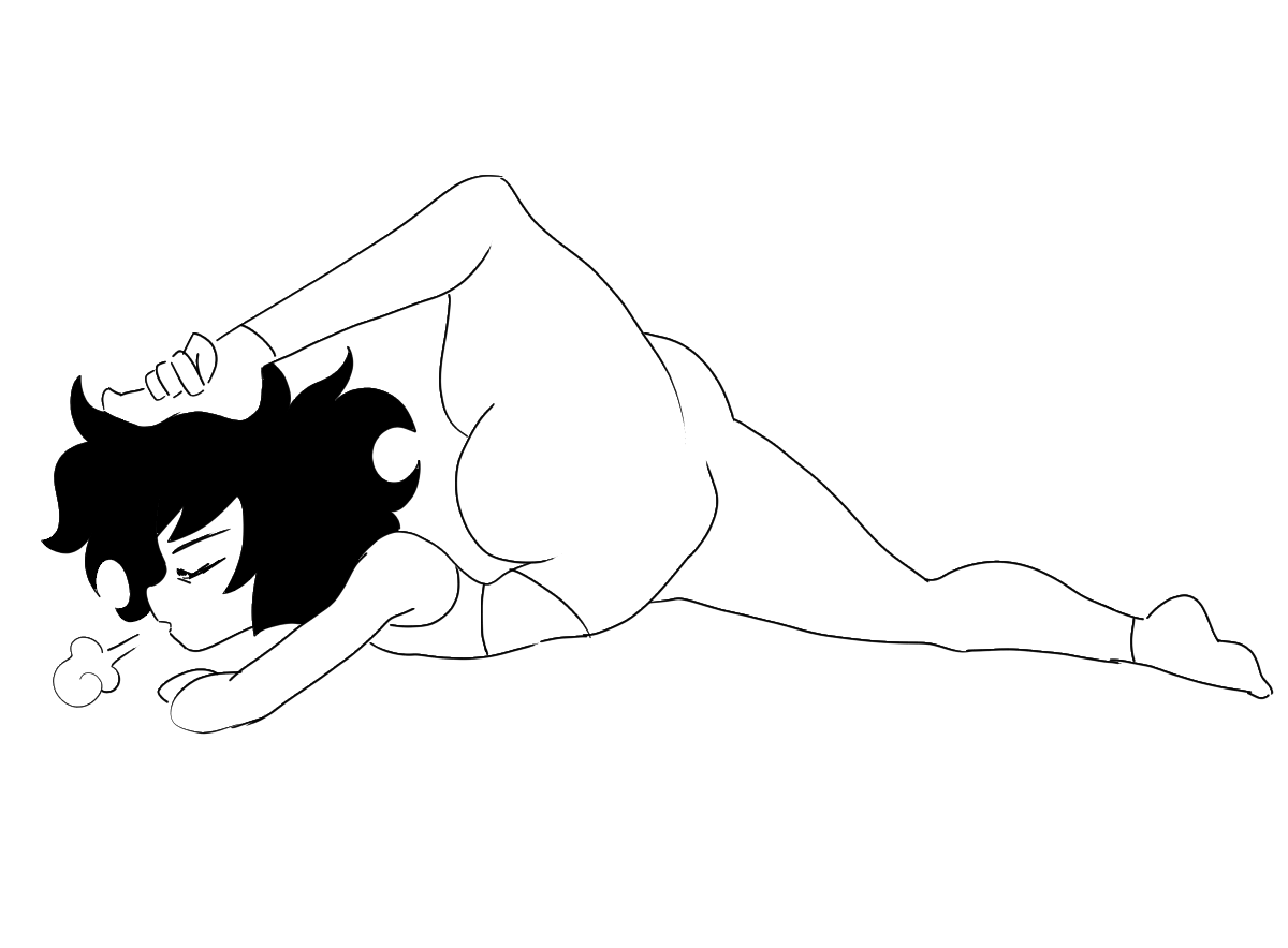 1boy ass black_and_white edm_(puffytwink) femboy monochrome puffytwink solo stretching thighs